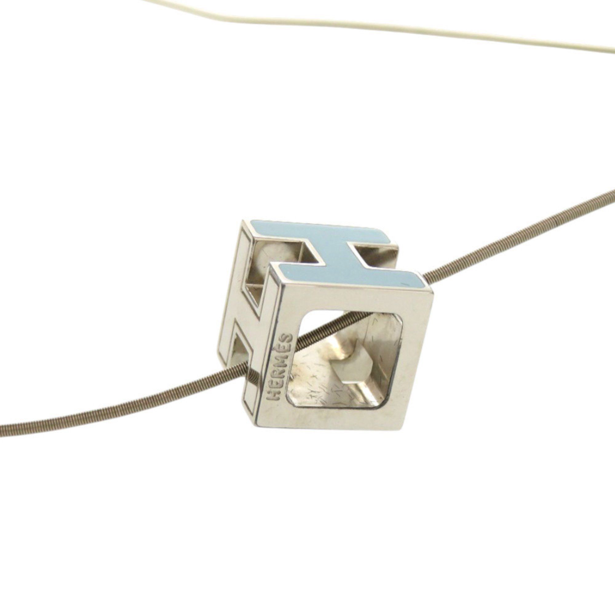 Hermes Hermès Carge d'Ache H Cube Metal Light Blue Necklace 1327 HERMES Size ONE SIZE - 6 Thumbnail