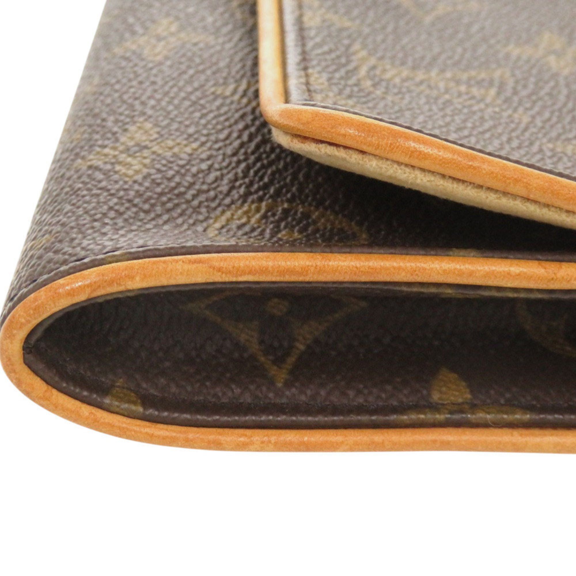 Louis Vuitton Louis Vuitton Pochette Twin PM Monogram M51854 Canvas Brown LV Shoulder Bag 0087 LOUIS VUITTON Size ONE SIZE - 5 Thumbnail