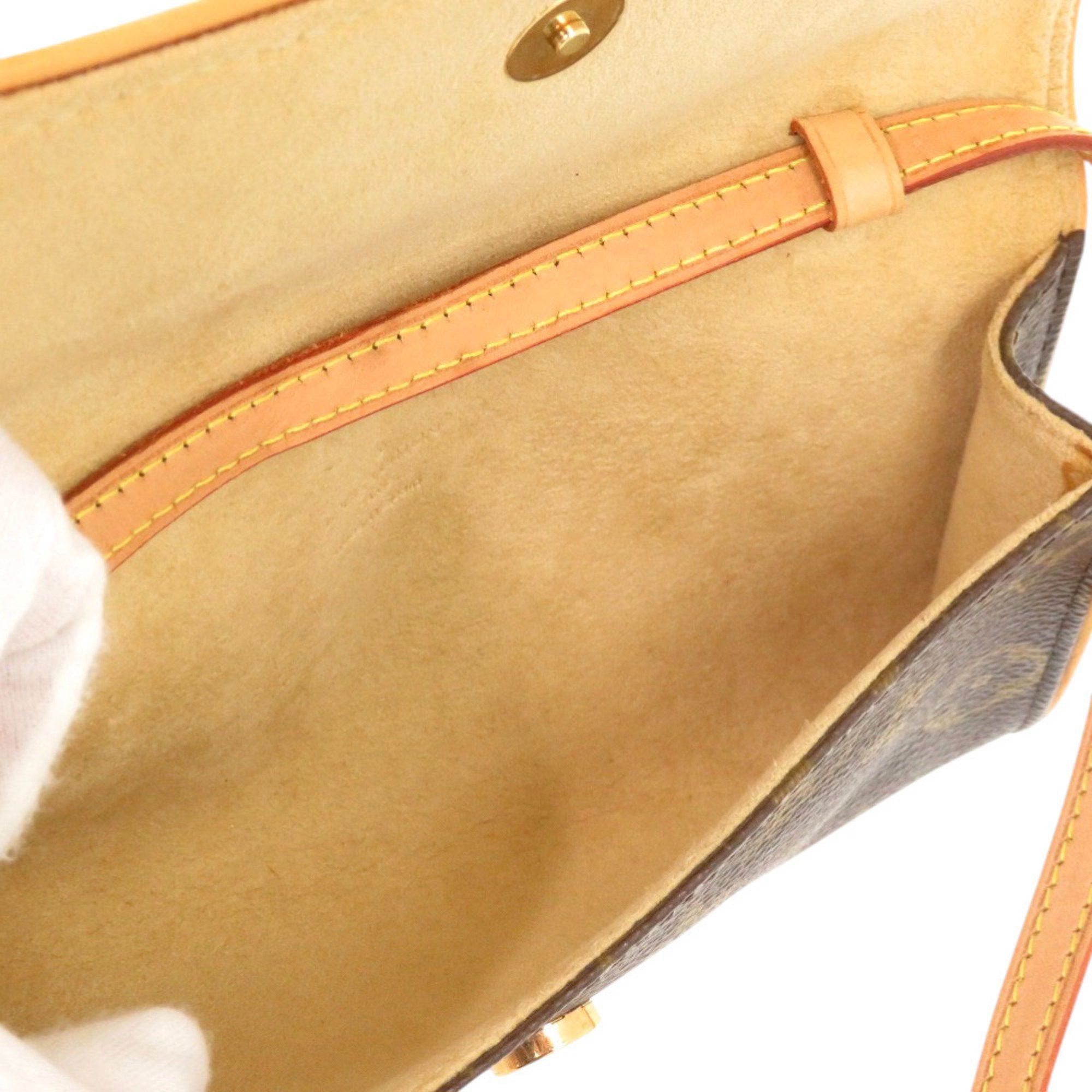 Louis Vuitton Louis Vuitton Pochette Twin PM Monogram M51854 Canvas Brown LV Shoulder Bag 0087 LOUIS VUITTON Size ONE SIZE - 8 Thumbnail