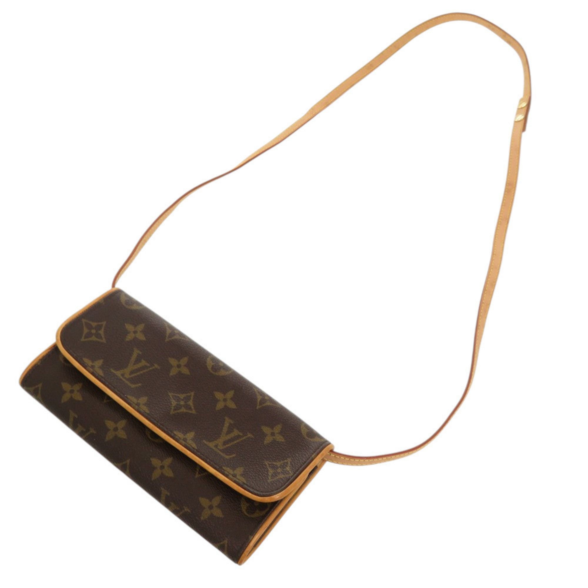 Louis Vuitton Louis Vuitton Pochette Twin PM Monogram M51854 Canvas Brown LV Shoulder Bag 0087 LOUIS VUITTON Size ONE SIZE - 9 Thumbnail