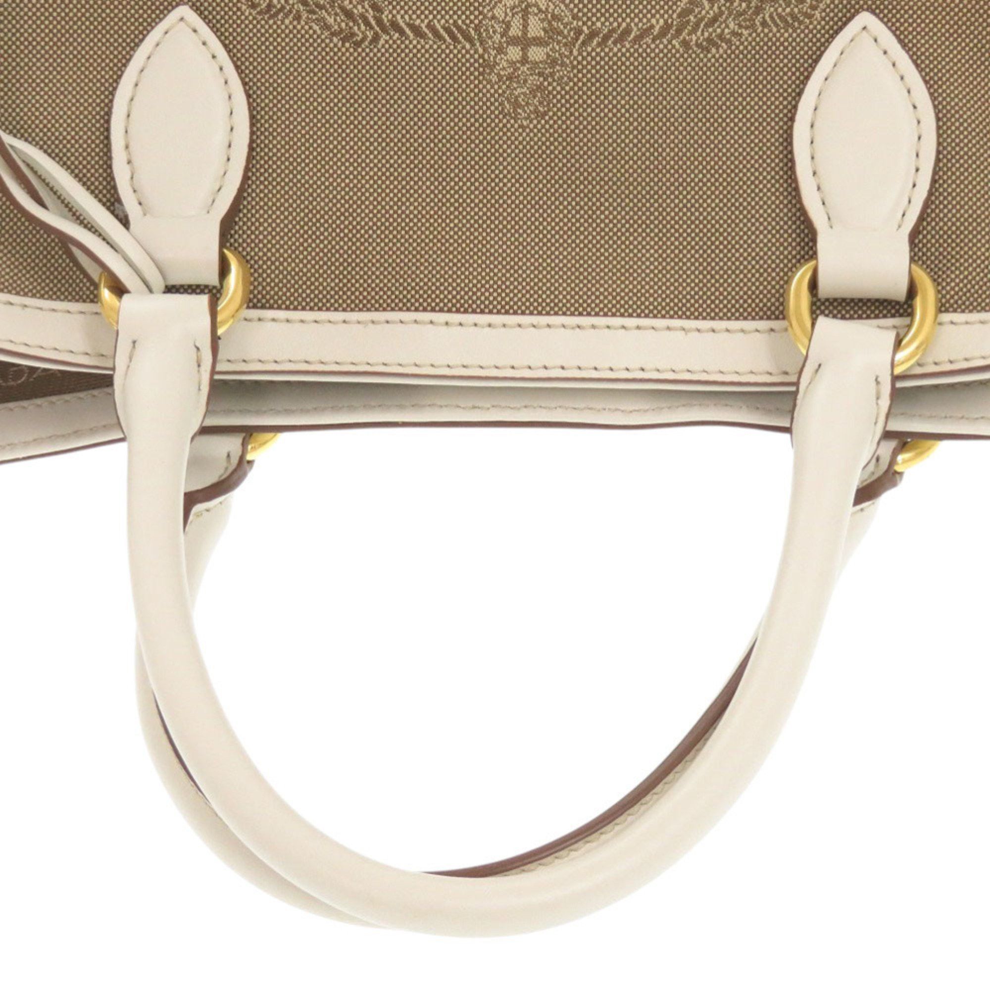 Prada Like new Prada Logo Jacquard 1BA172 Leather Corda Talc Beige White Shoulder Bag 0780 PRADA Size ONE SIZE - 5 Thumbnail