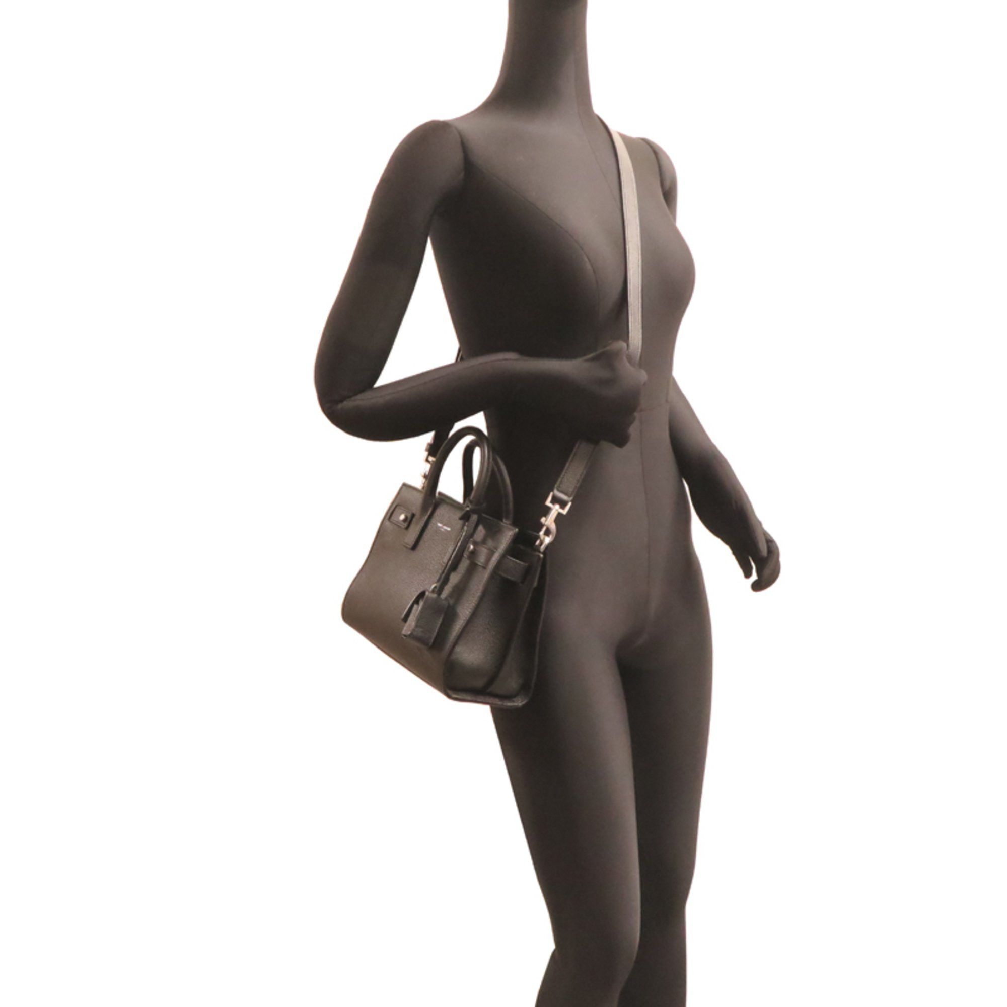 Saint Laurent Paris Saint Laurent Paris Sac de Jour Baby Women's Handbag 485019 Leather Black Size ONE SIZE - 8 Thumbnail