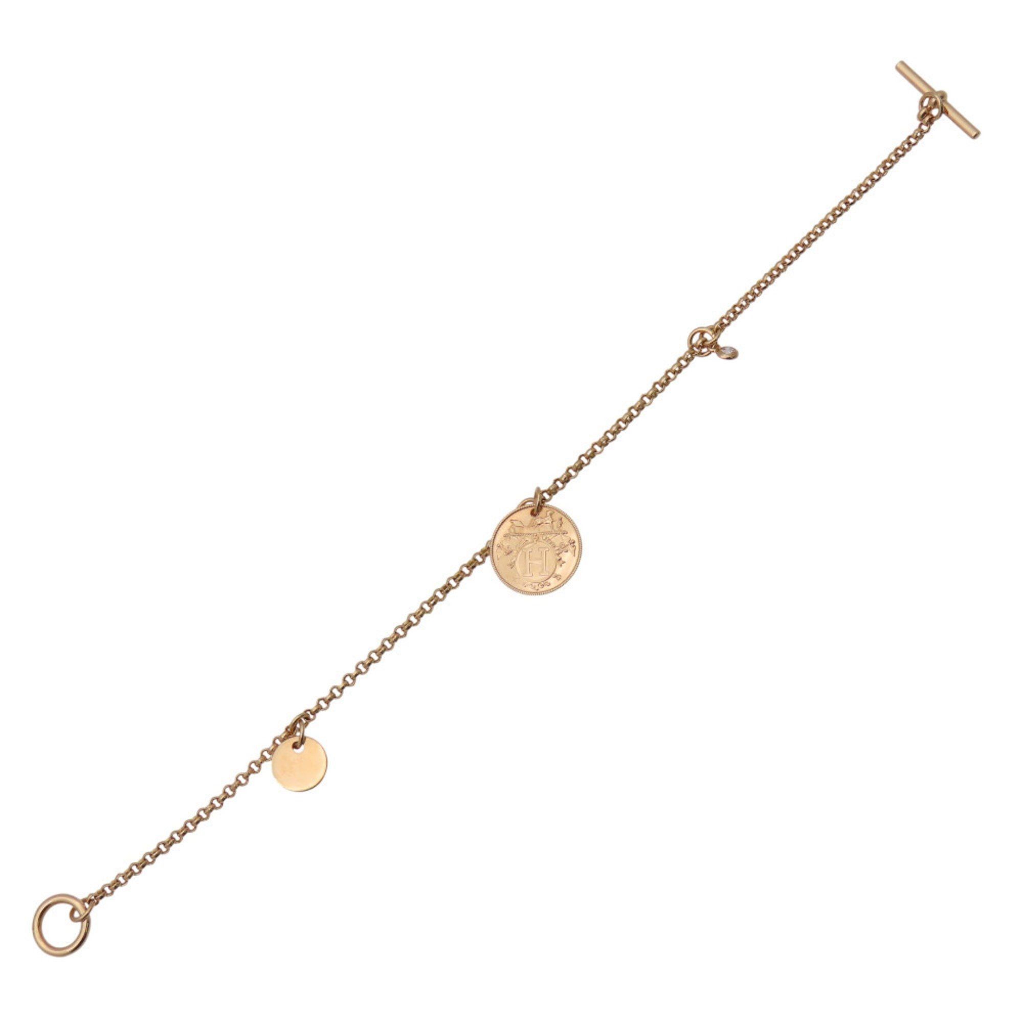 Hermes Hermes Like new Hermès Ex Libris PM 18K pink gold/diamond bracelet, diamond jewelry, 0251. Size ONE SIZE - 2 Thumbnail
