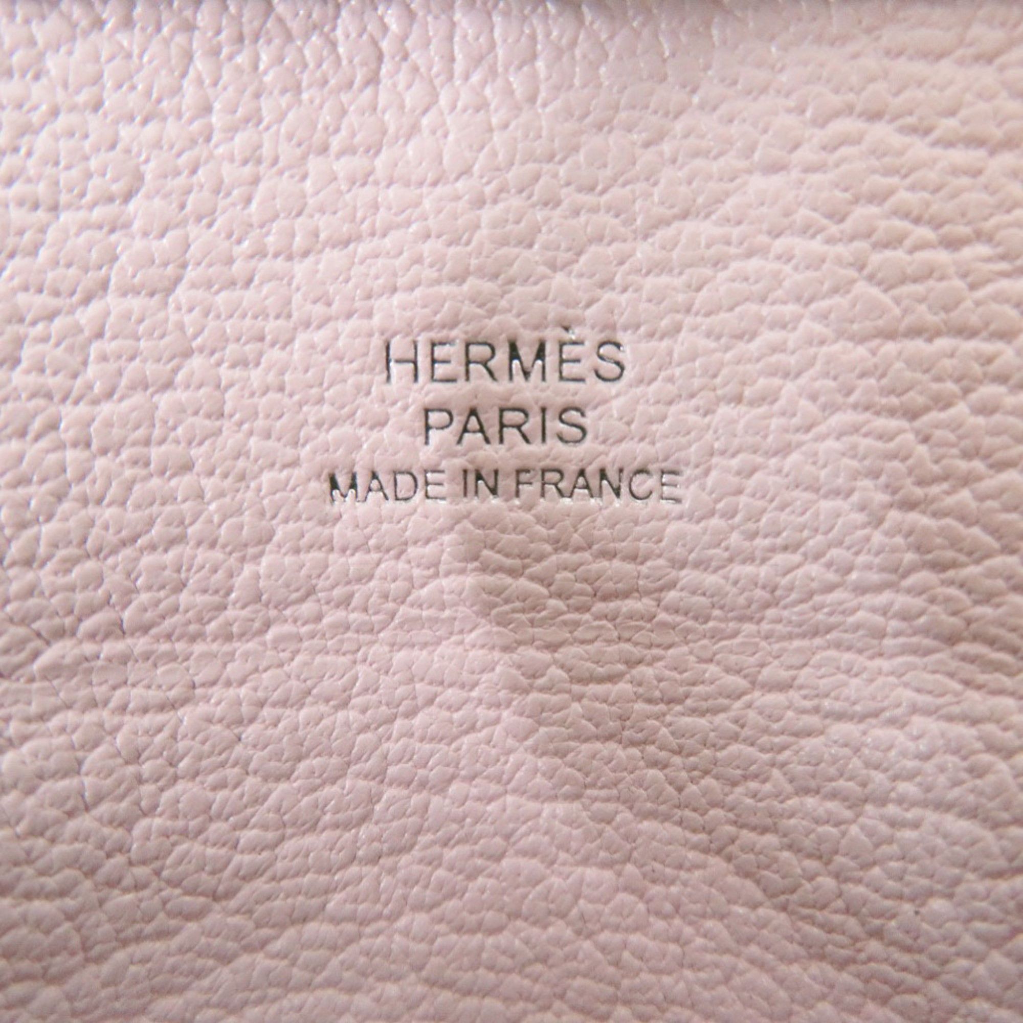 Hermes Like new Hermès Bastia Verso Chevre Mysore Bamboo/Rose Darling silver hardware, K stamp (made in 2025), coin case/wallet, green, 0521 HERMES Size ONE SIZE - 6 Thumbnail