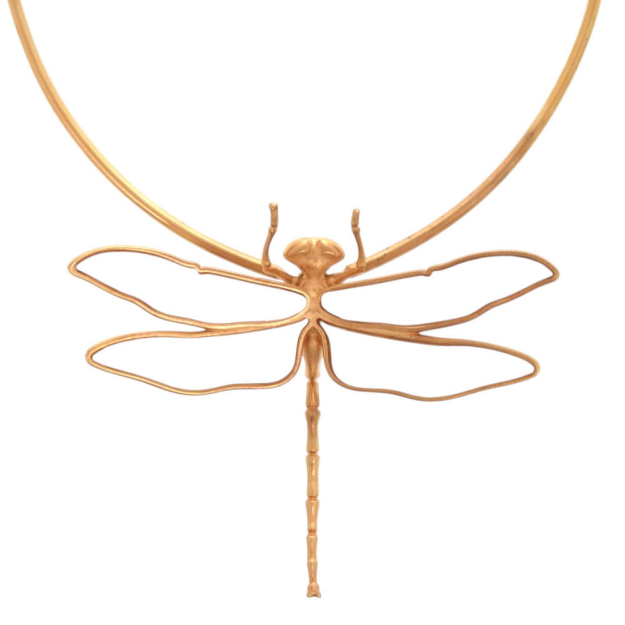 Dior Christian Dior Like new Dior Herbarium Dragonfly Metal Resin Pink Gold Clear Necklace 1506 Size ONE SIZE - 3 Thumbnail