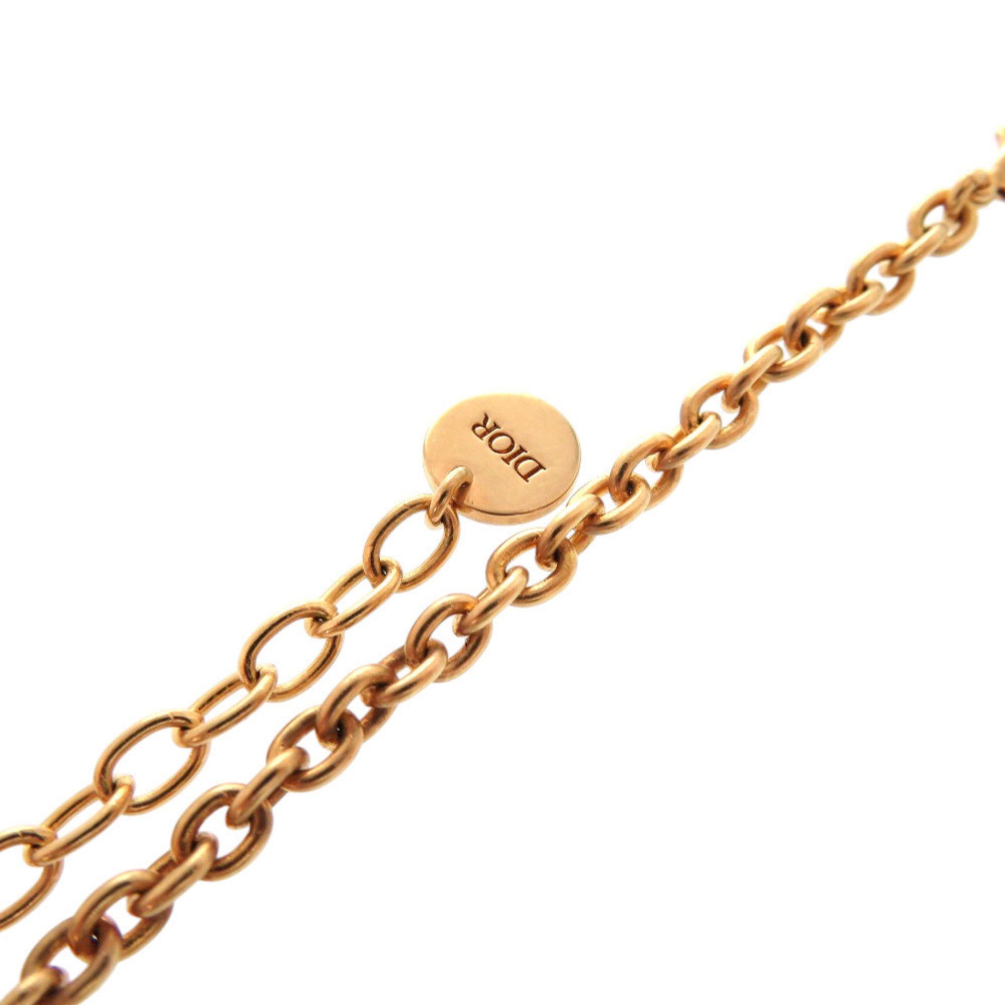 Dior Christian Dior Like new Dior Herbarium Dragonfly Metal Resin Pink Gold Clear Necklace 1506 Size ONE SIZE - 9 Thumbnail