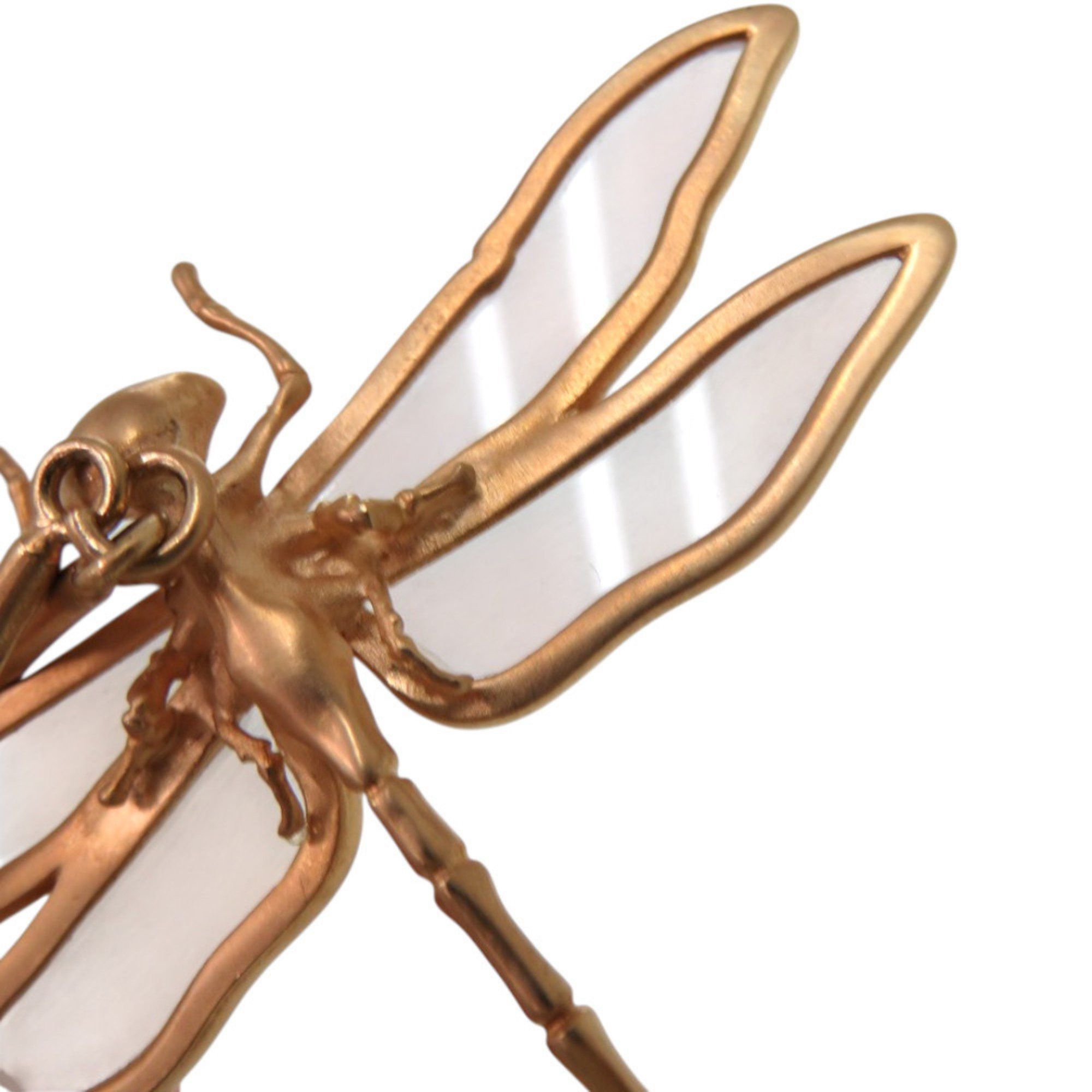 Dior Christian Dior Like new Dior Herbarium Dragonfly Metal Resin Pink Gold Clear Necklace 1506 Size ONE SIZE - 10 Thumbnail