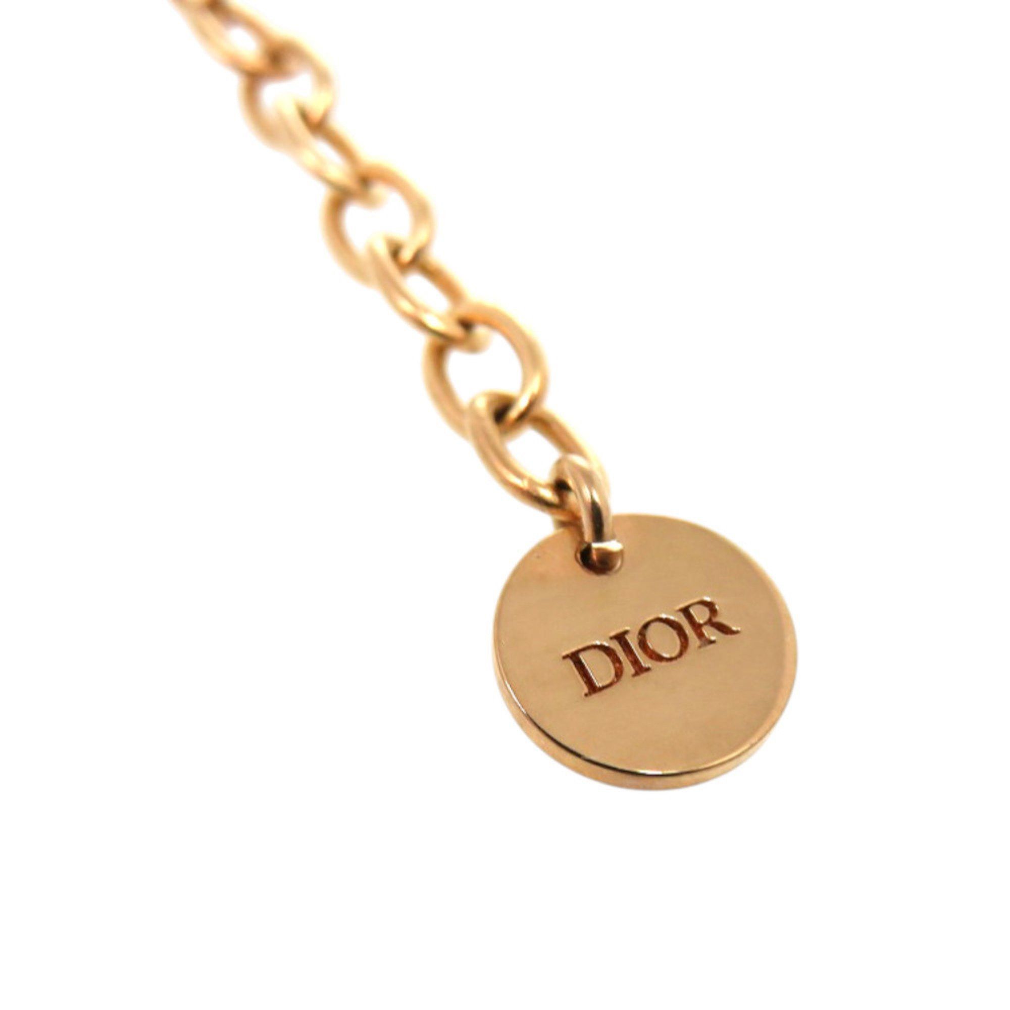 Dior Christian Dior Like new Dior Herbarium Dragonfly Metal Resin Pink Gold Clear Necklace 1506 Size ONE SIZE - 6 Thumbnail