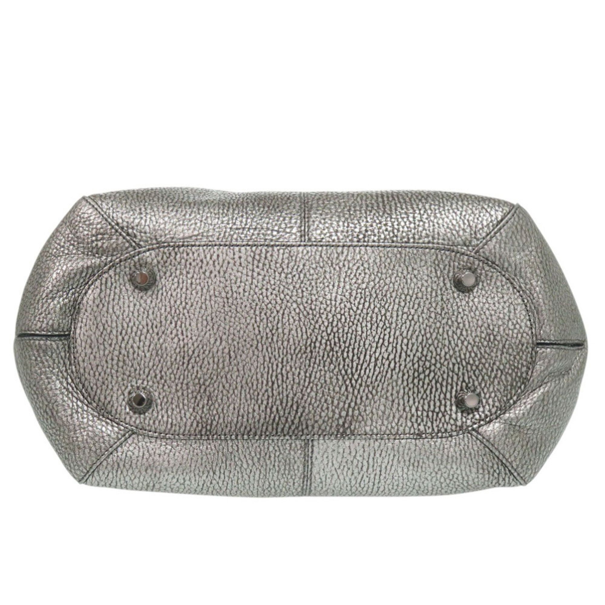 Jimmy Choo Jimmy Choo Leather Silver Shoulder Bag 0639 JIMMY CHOO Size ONE SIZE - 4 Thumbnail