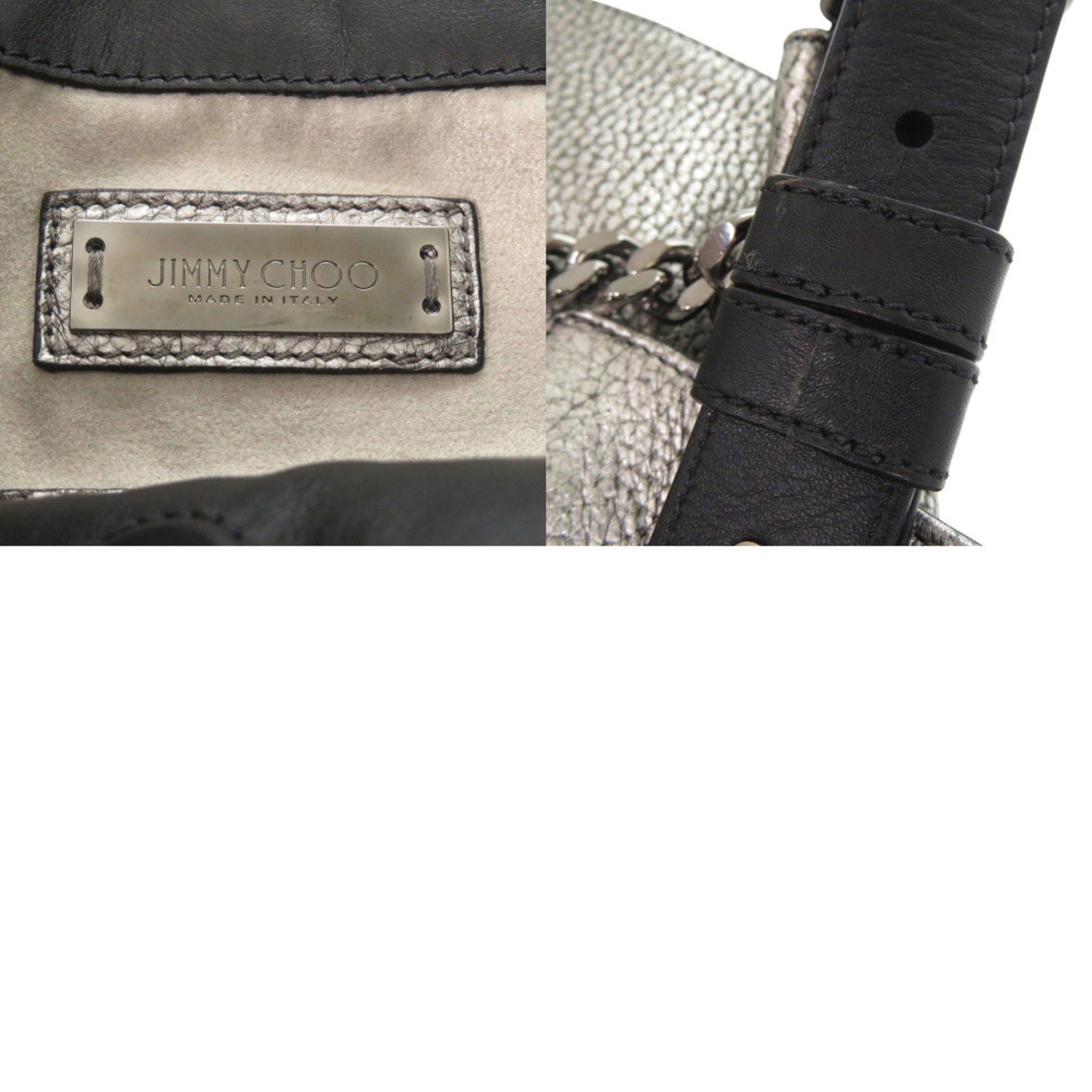 Jimmy Choo Jimmy Choo Leather Silver Shoulder Bag 0639 JIMMY CHOO Size ONE SIZE - 8 Thumbnail