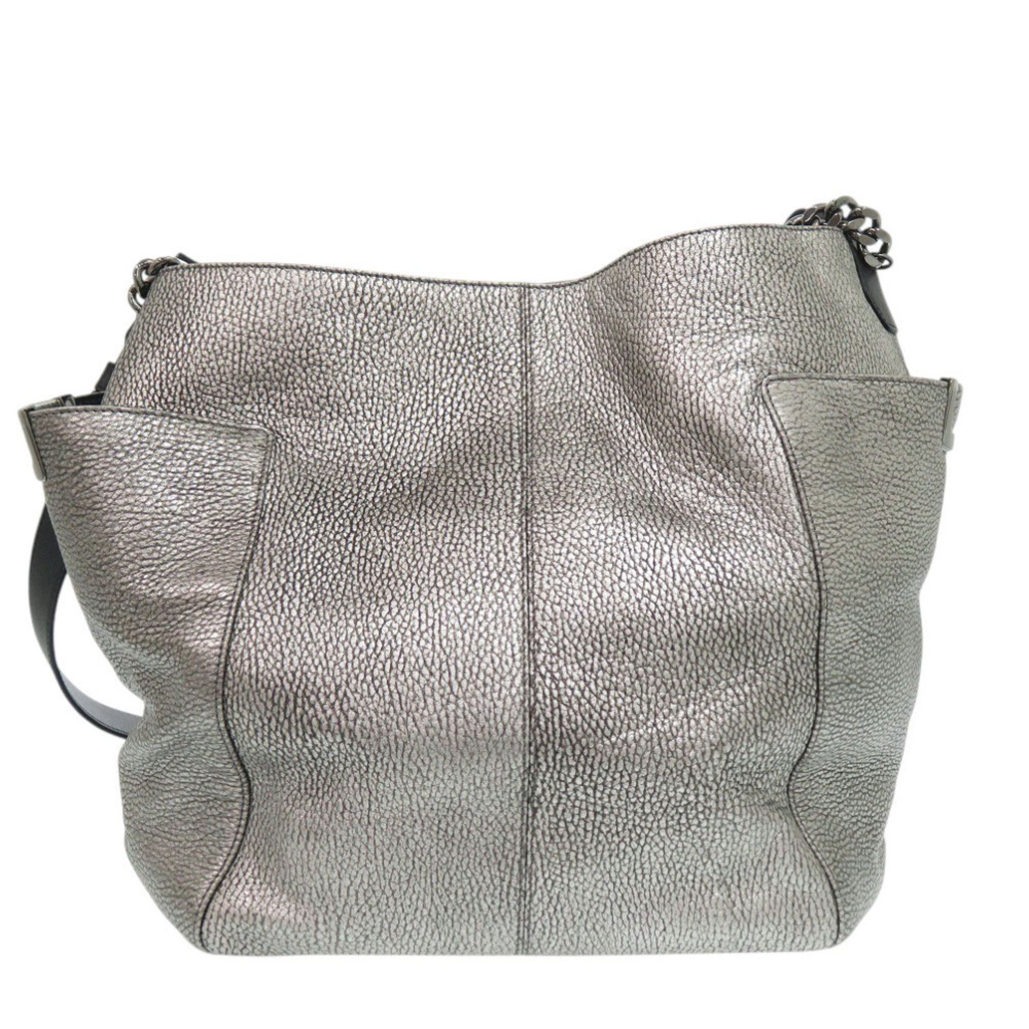 Jimmy Choo Jimmy Choo Leather Silver Shoulder Bag 0639 JIMMY CHOO Size ONE SIZE - 2 Thumbnail