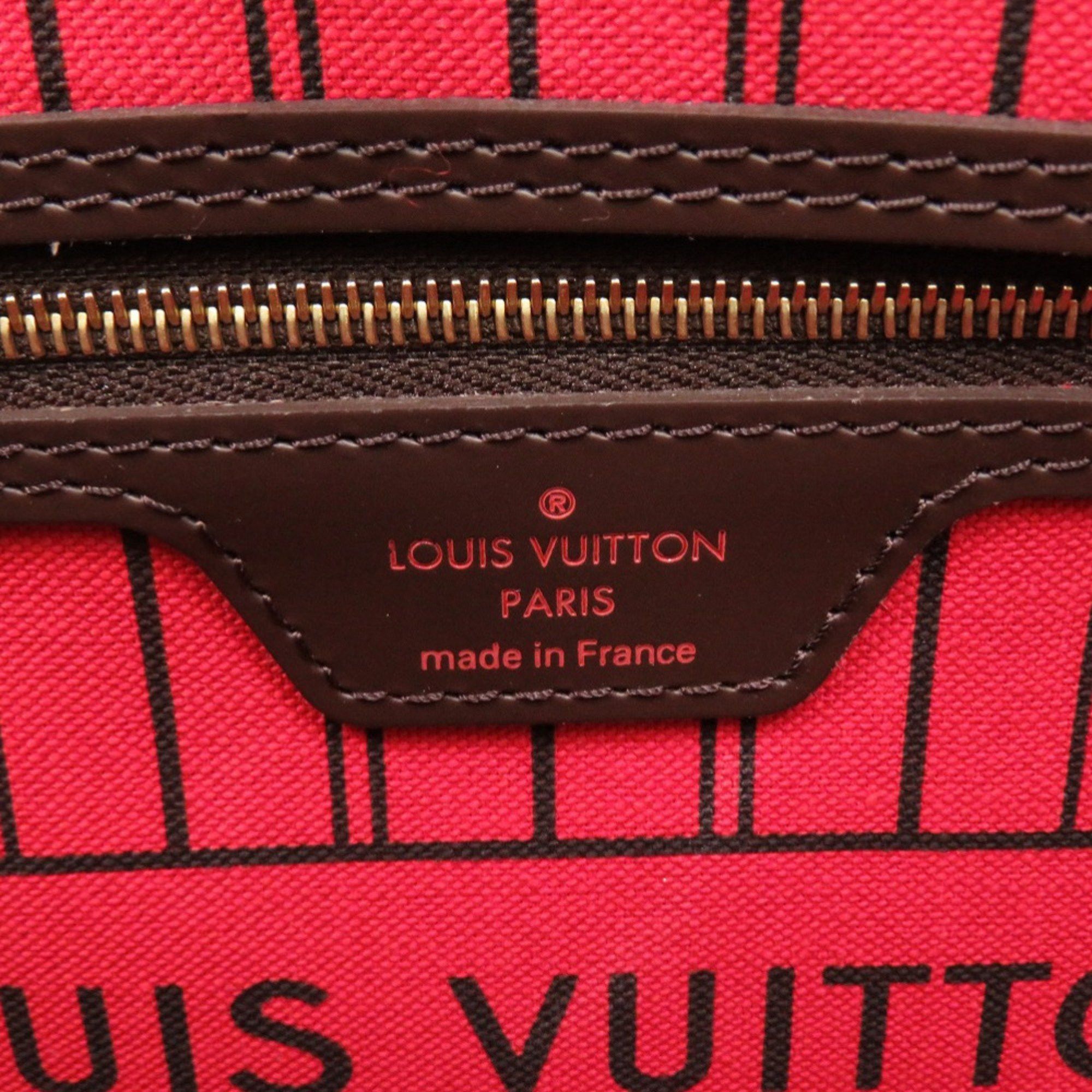 Louis Vuitton Like new Louis Vuitton Neverfull PM Damier Brown Tote Bag with Pouch N41359 LV 0701 LOUIS VUITTON Size ONE SIZE - 8 Thumbnail