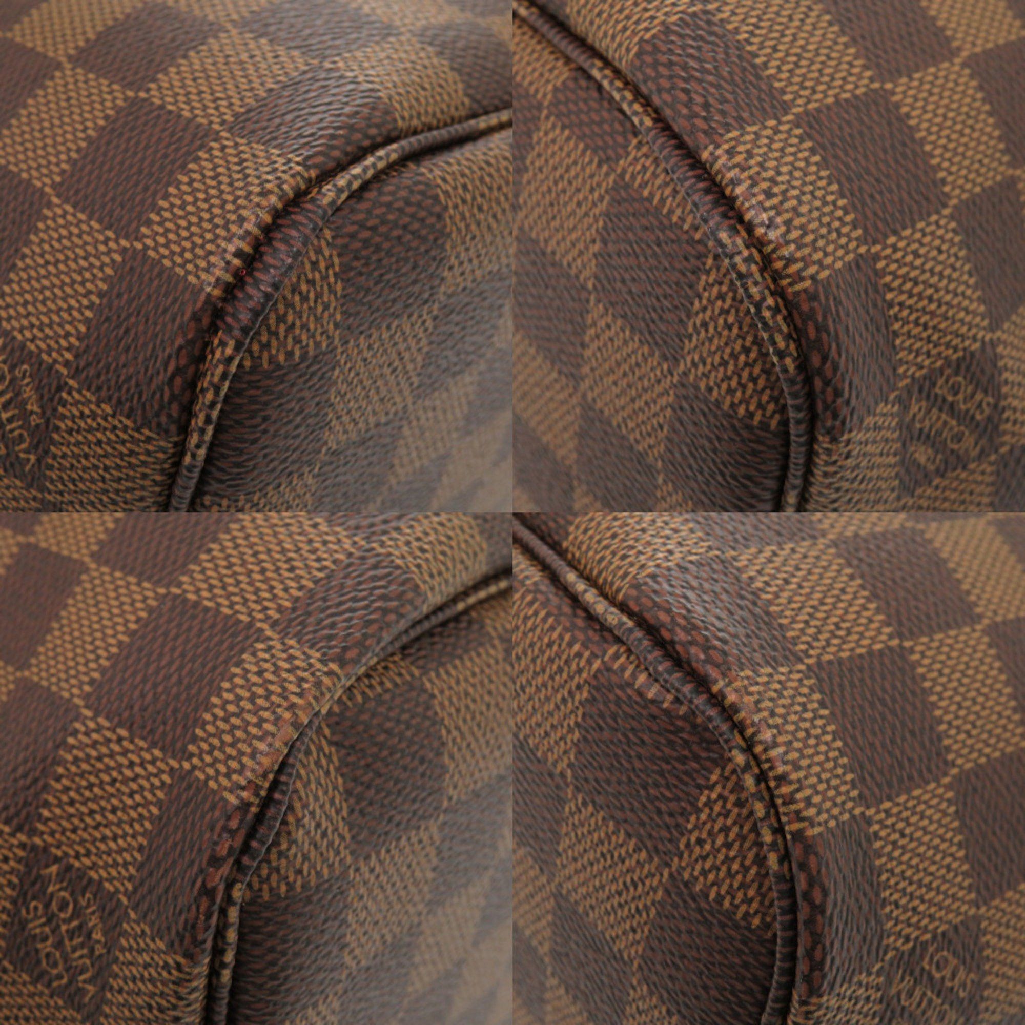 Louis Vuitton Like new Louis Vuitton Neverfull PM Damier Brown Tote Bag with Pouch N41359 LV 0701 LOUIS VUITTON Size ONE SIZE - 4 Thumbnail