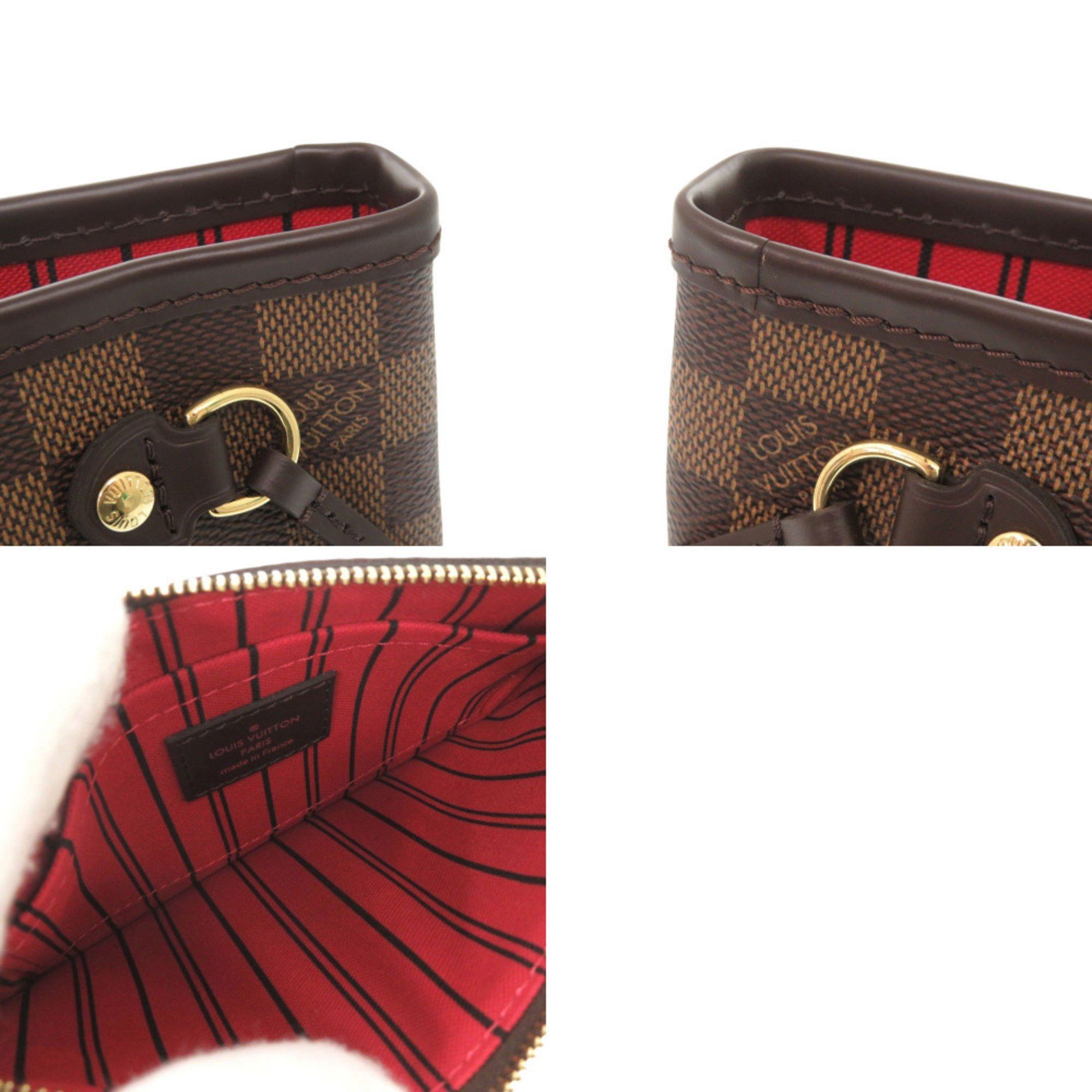 Louis Vuitton Like new Louis Vuitton Neverfull PM Damier Brown Tote Bag with Pouch N41359 LV 0701 LOUIS VUITTON Size ONE SIZE - 10 Thumbnail