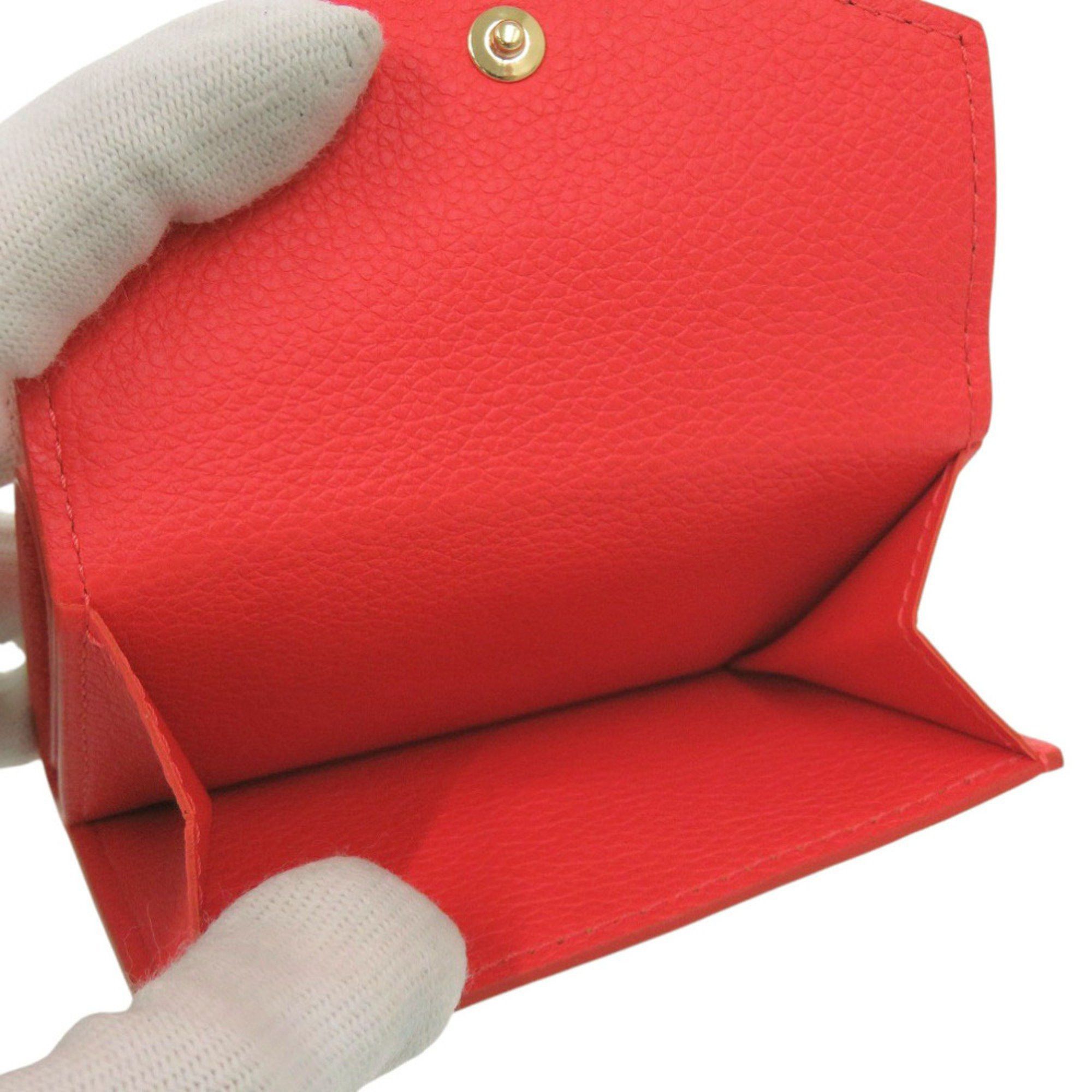 Louis Vuitton Like new Louis Vuitton Portefeuille Rock Mini M67860 Leather Tri-fold Wallet Red LV 0393 LOUIS VUITTON Size ONE SIZE - 7 Thumbnail