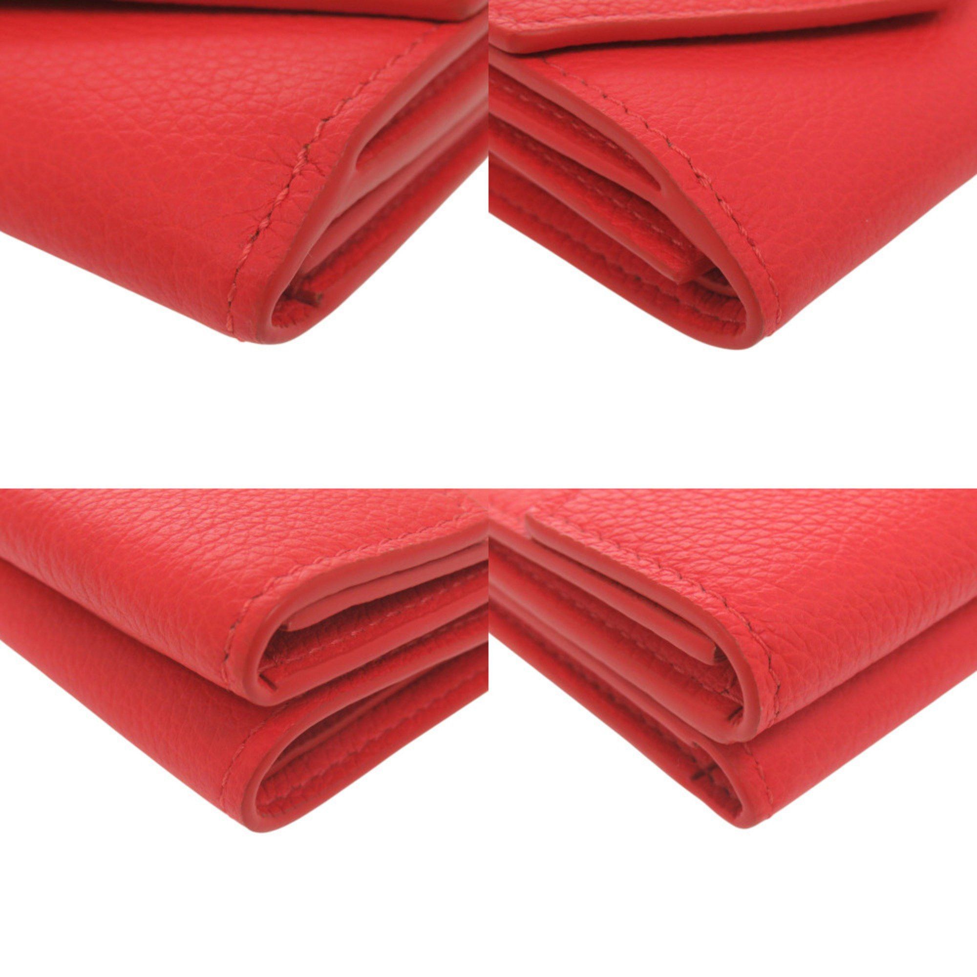 Louis Vuitton Like new Louis Vuitton Portefeuille Rock Mini M67860 Leather Tri-fold Wallet Red LV 0393 LOUIS VUITTON Size ONE SIZE - 4 Thumbnail