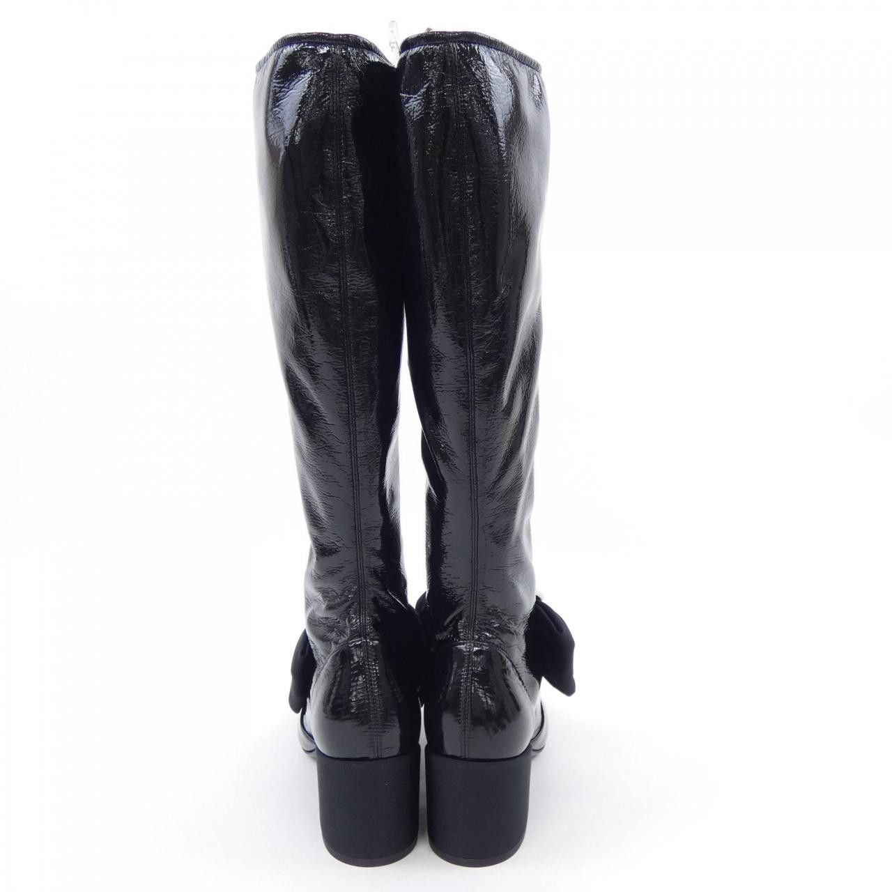 Chanel Chanel Chanel HIGH BOOTS Crumpled Shiny Fabric & Grosgrain Boots Others Shoes G45342B14601 DUTY FREE for USA Size ONE SIZE - 5 Thumbnail