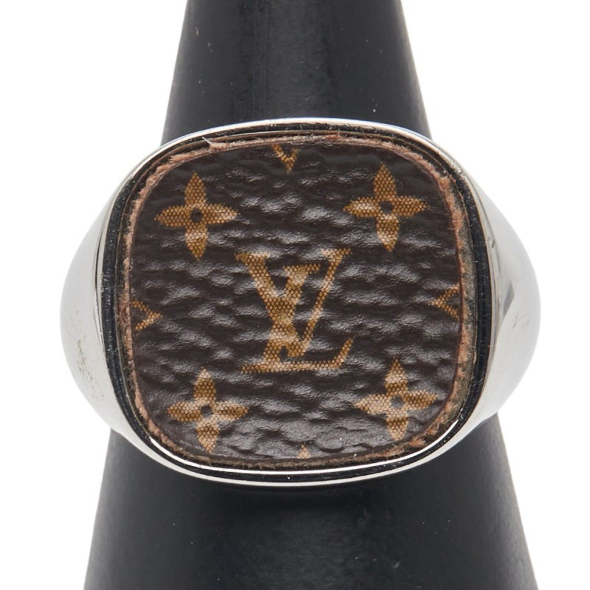 Louis Vuitton Louis Vuitton Berg Monogram Padlock Ring #L M00516 Silver Brown Metal Men's LOUIS VUITTON Size ONE SIZE - 2 Thumbnail