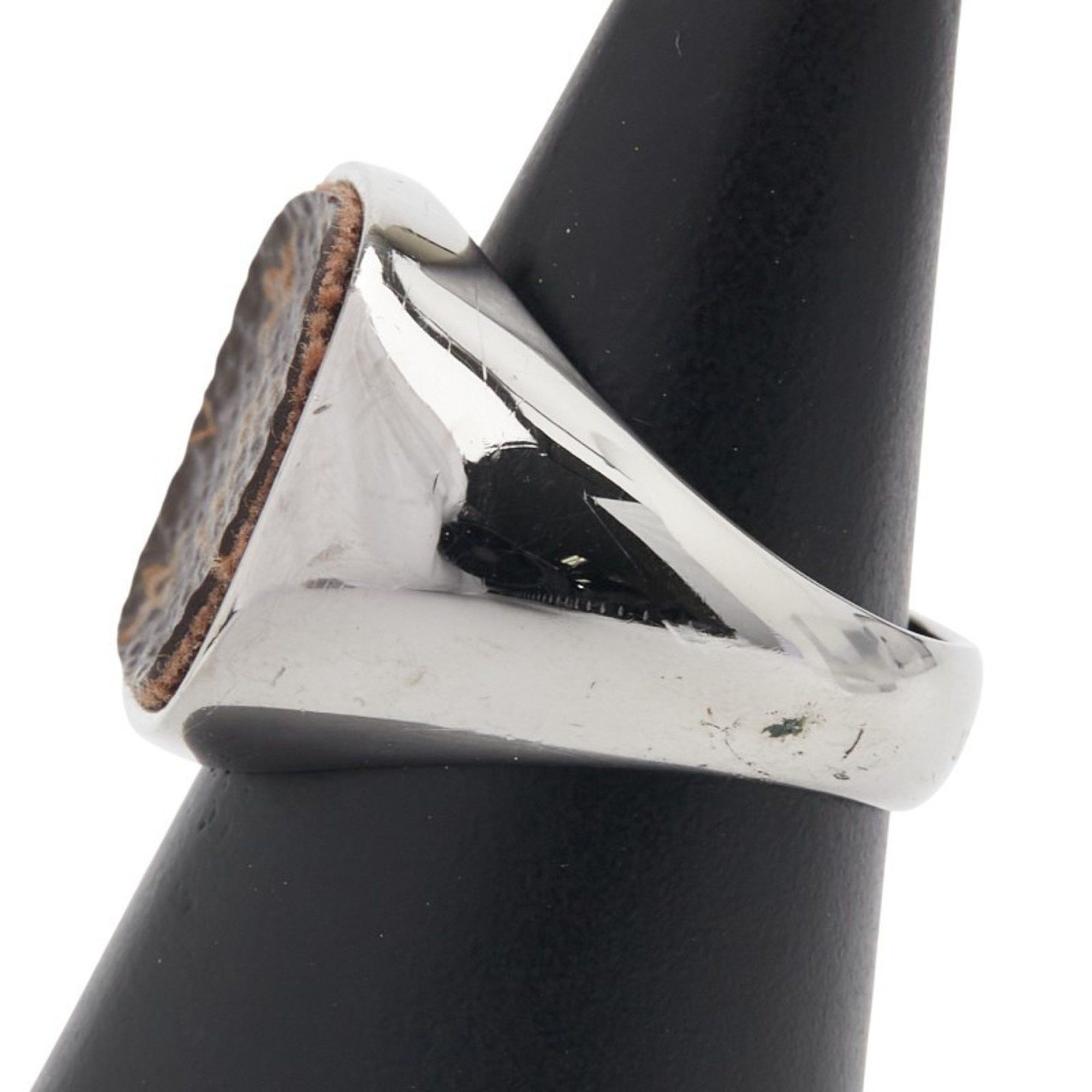 Louis Vuitton Louis Vuitton Berg Monogram Padlock Ring #L M00516 Silver Brown Metal Men's LOUIS VUITTON Size ONE SIZE - 3 Thumbnail
