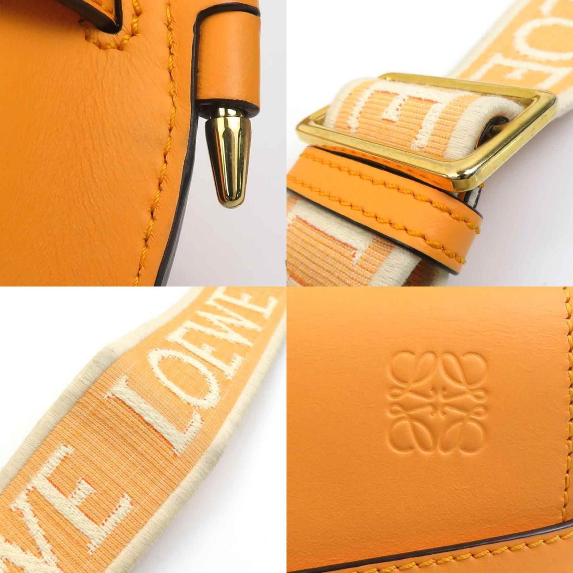 Loewe LOEWE Gate Dual Mini Shoulder Bag in Orange Leather, Women's, 90205g Size ONE SIZE - 4 Thumbnail