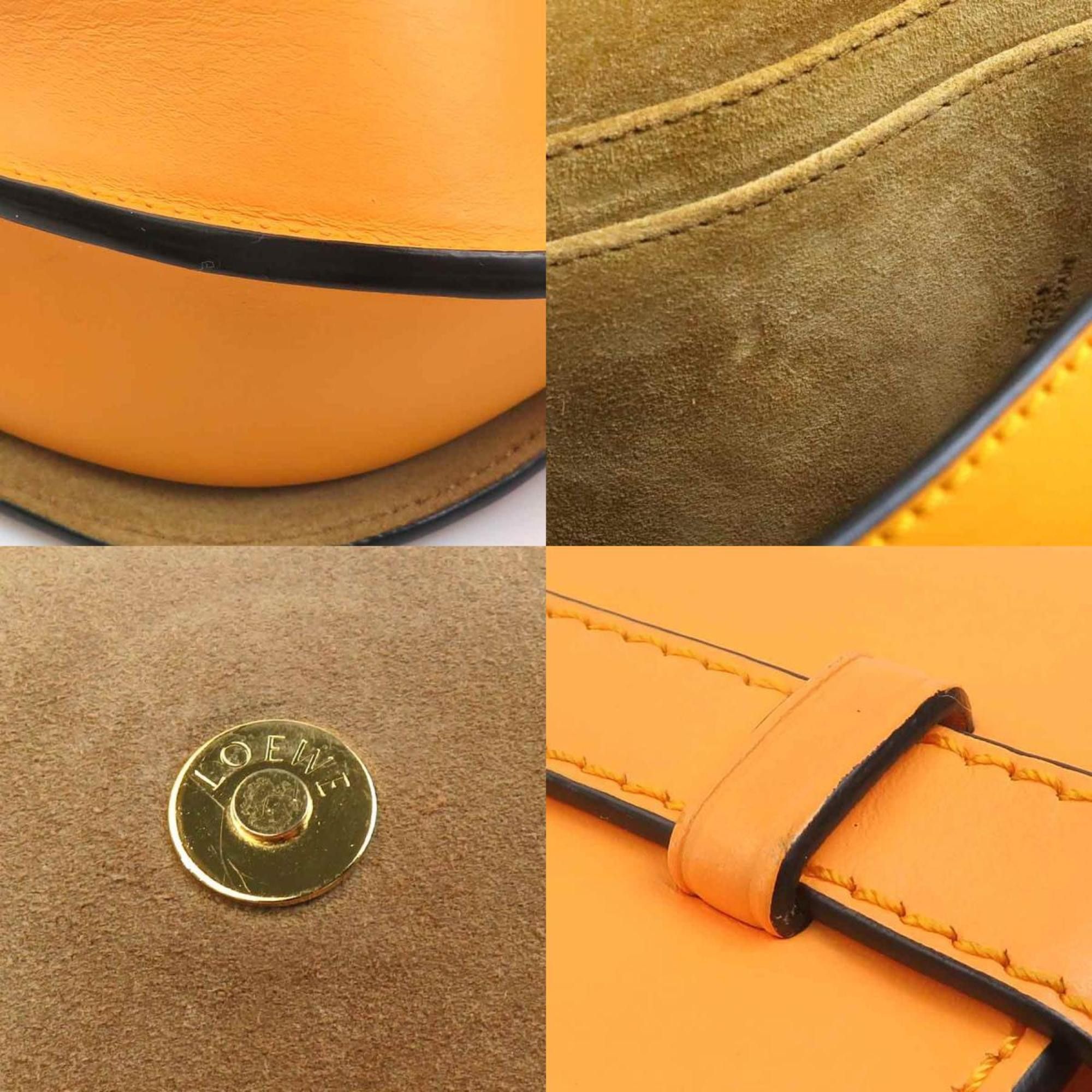 Loewe LOEWE Gate Dual Mini Shoulder Bag in Orange Leather, Women's, 90205g Size ONE SIZE - 3 Thumbnail
