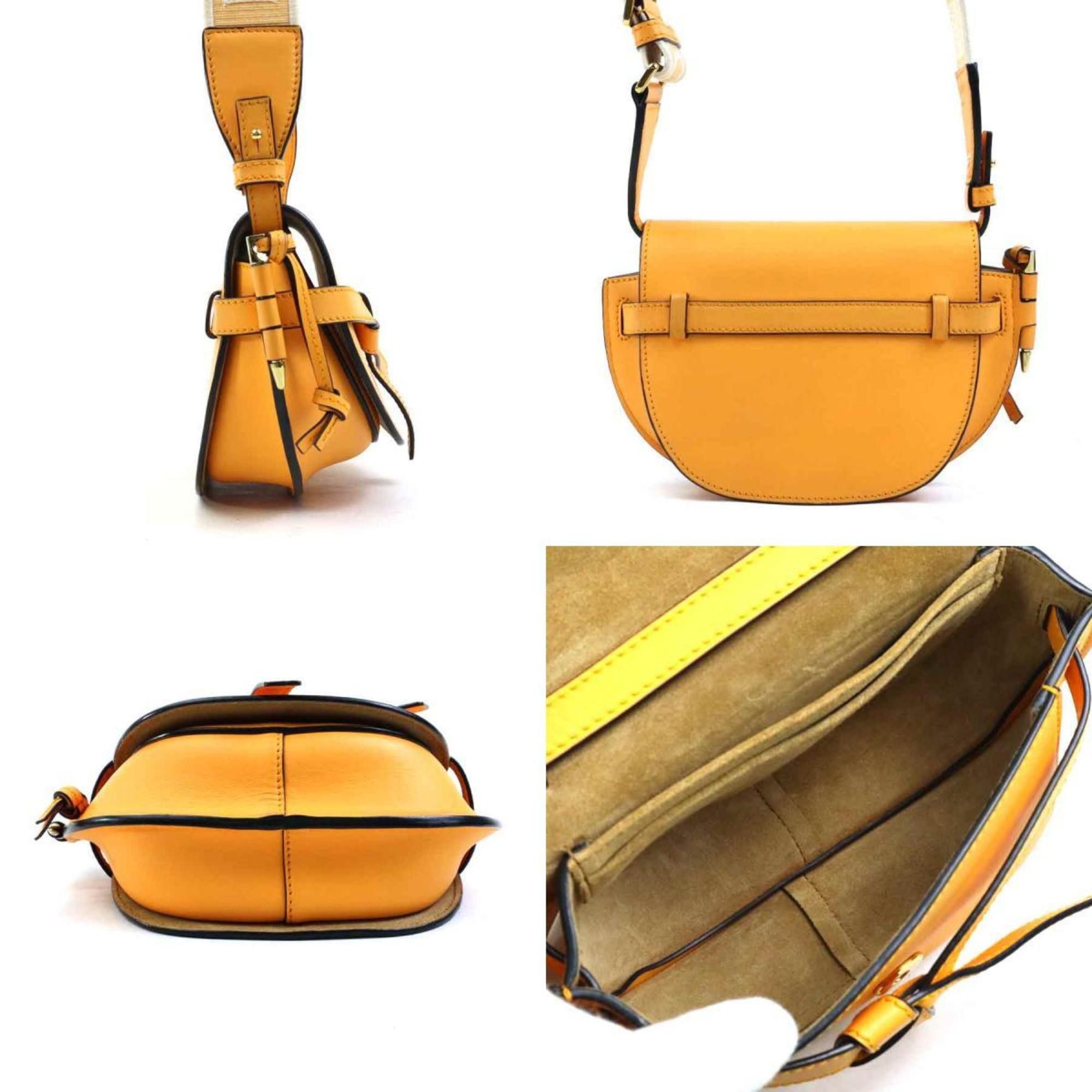 Loewe LOEWE Gate Dual Mini Shoulder Bag in Orange Leather, Women's, 90205g Size ONE SIZE - 2 Thumbnail