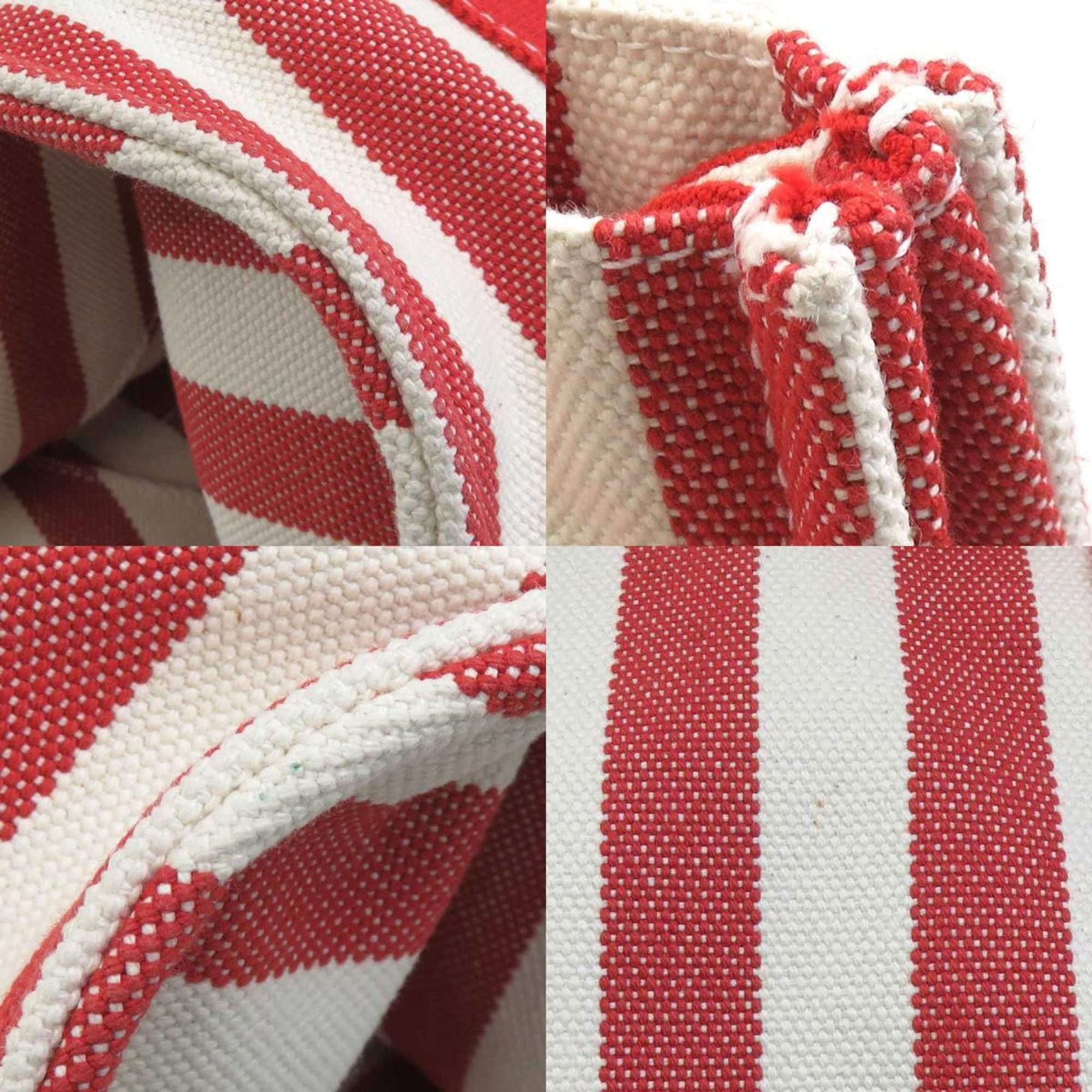 Hermes Hermes Hermès Cannes PM handbag tote bag in red, ivory, and silver, women's, e61091g Size ONE SIZE - 3 Thumbnail