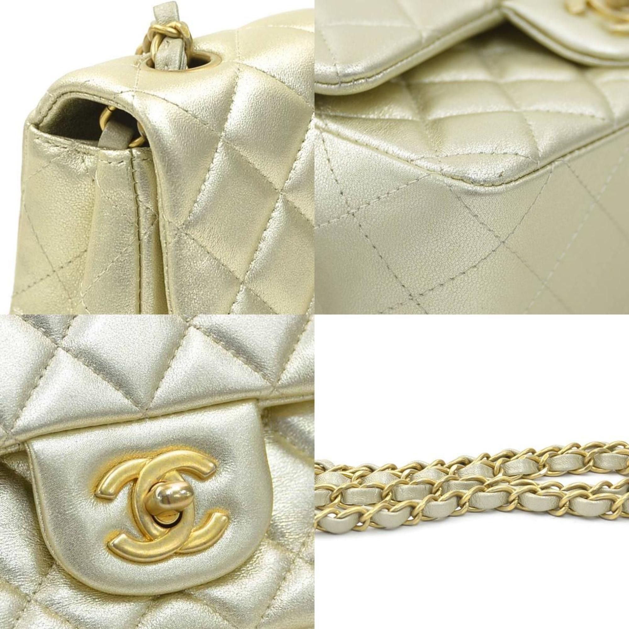 Chanel CHANEL Shoulder Bag Leather Gold Women's 90208a Size ONE SIZE - 3 Thumbnail