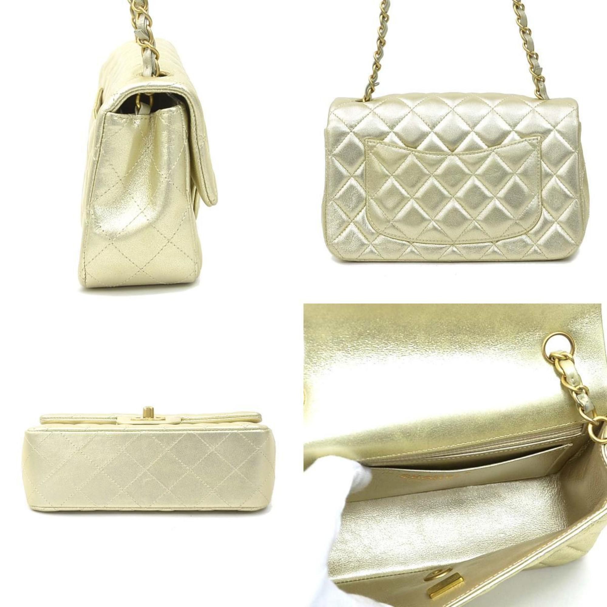 Chanel CHANEL Shoulder Bag Leather Gold Women's 90208a Size ONE SIZE - 2 Thumbnail