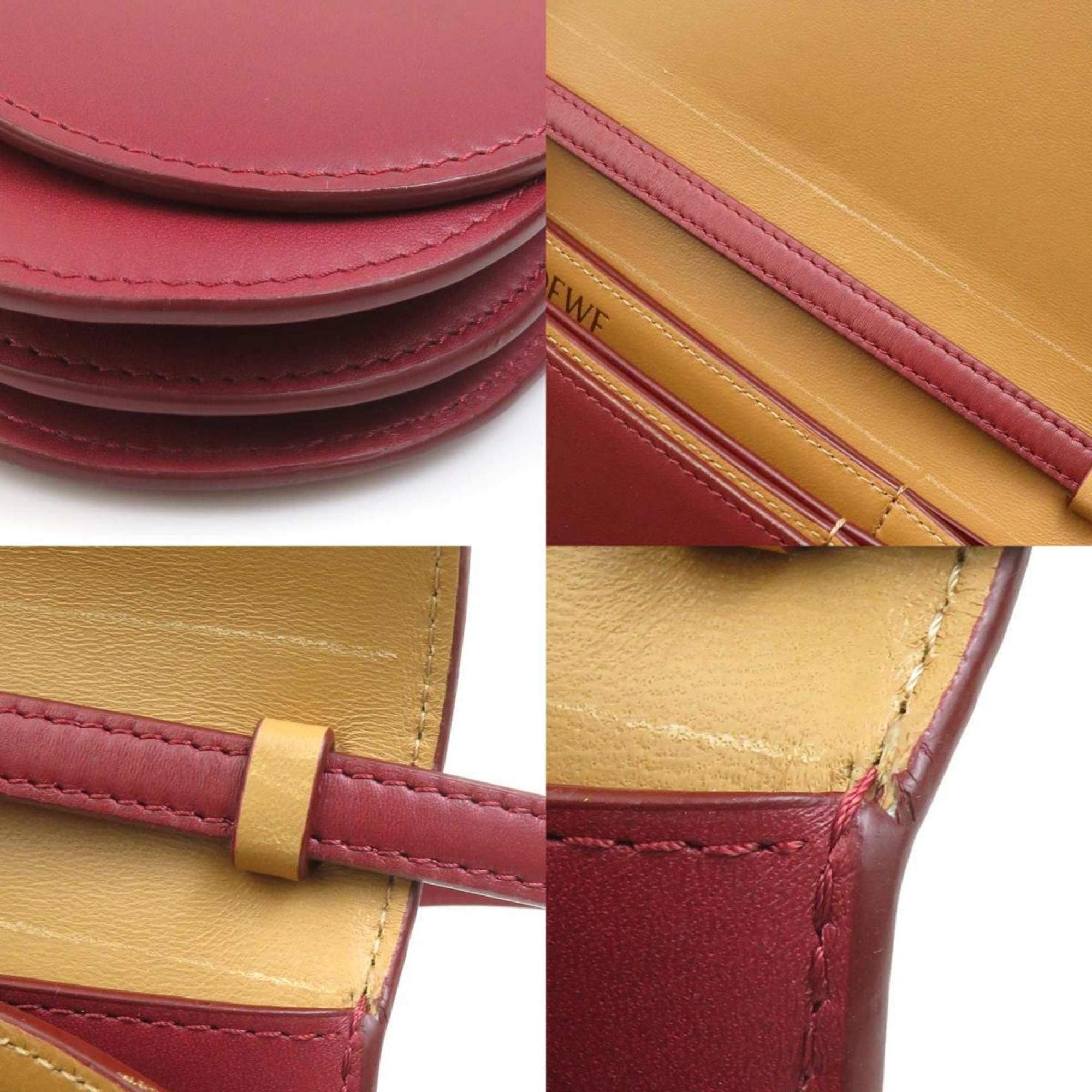 Loewe LOEWE Goya Leather Shoulder Bag, Red, Women's, 90199a Size ONE SIZE - 3 Thumbnail