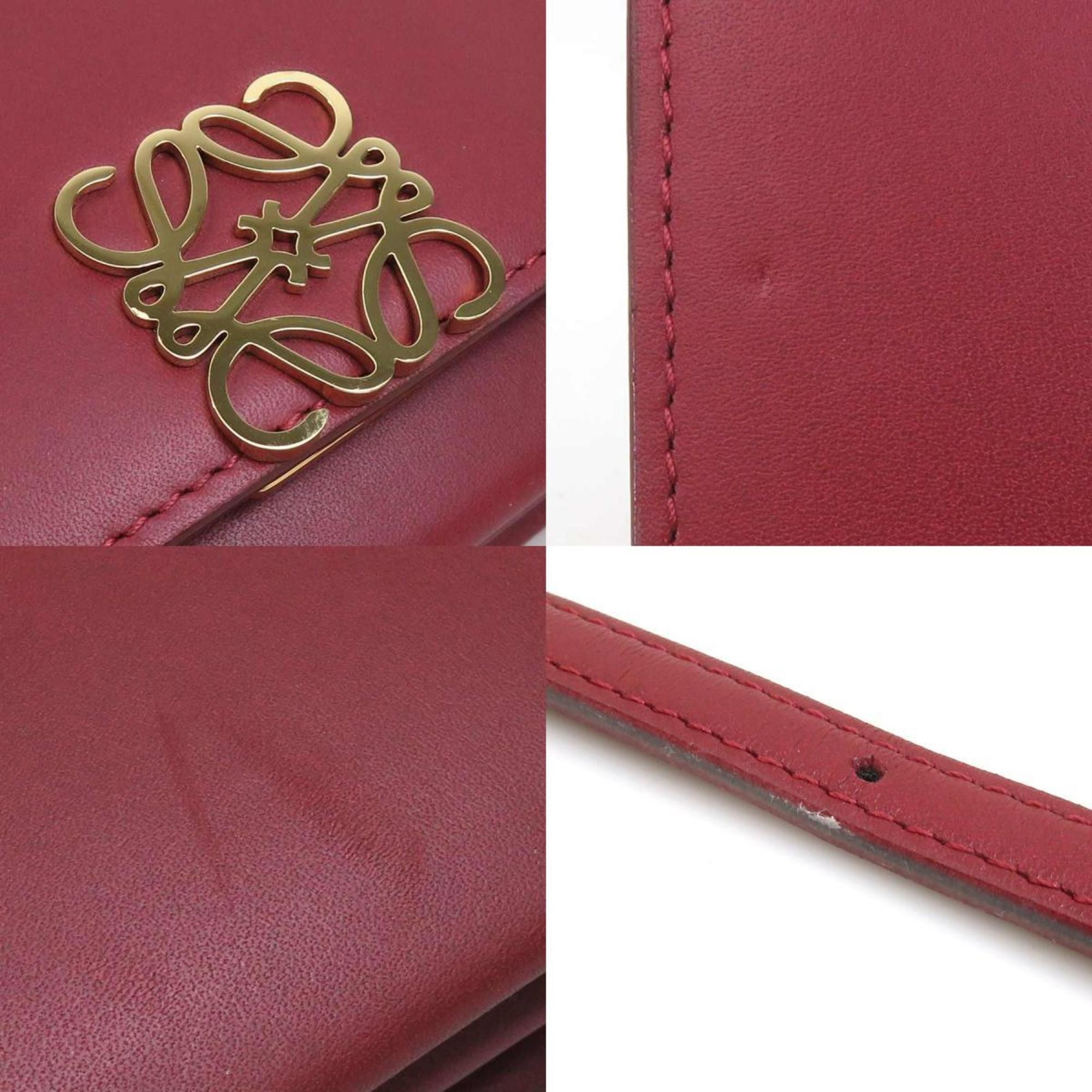 Loewe LOEWE Goya Leather Shoulder Bag, Red, Women's, 90199a Size ONE SIZE - 4 Thumbnail