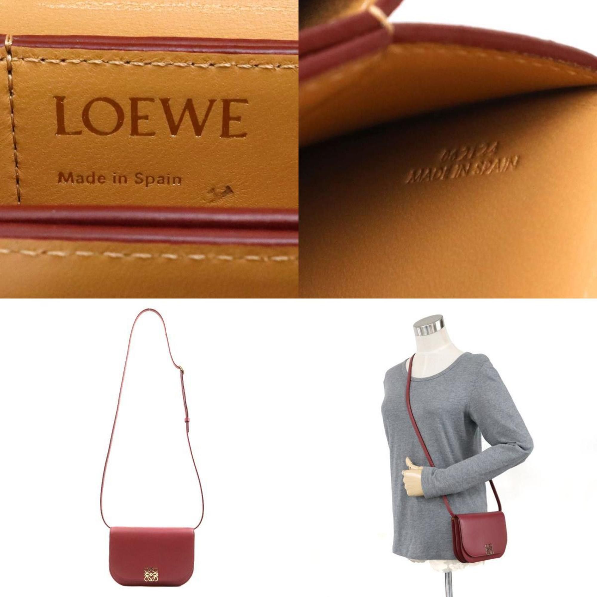 Loewe LOEWE Goya Leather Shoulder Bag, Red, Women's, 90199a Size ONE SIZE - 5 Thumbnail