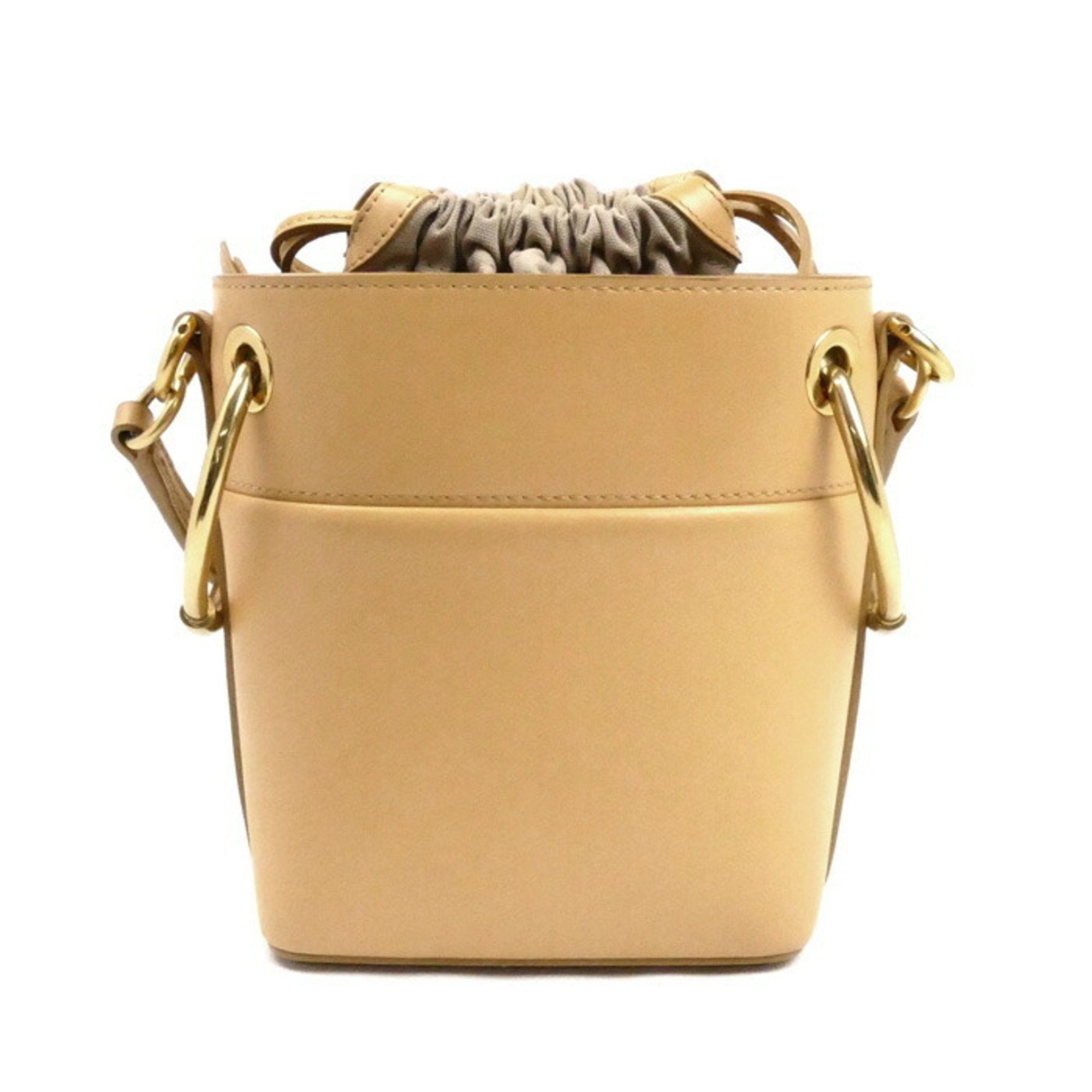 Chloe Chloé Chloe Roy Mini Bucket 2-Way Shoulder Bag, Beige, Women's Size ONE SIZE - 2 Thumbnail