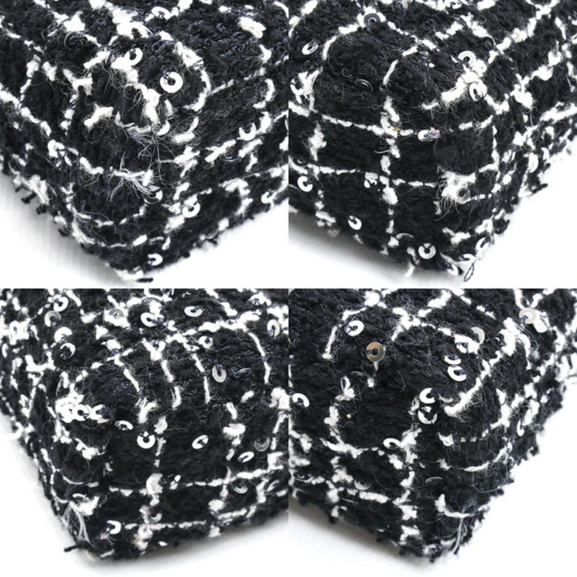 Chanel CHANEL Fabric Mini Chain Shoulder Bag, Black, AP3435, Sequins, Women's Size ONE SIZE - 6 Thumbnail