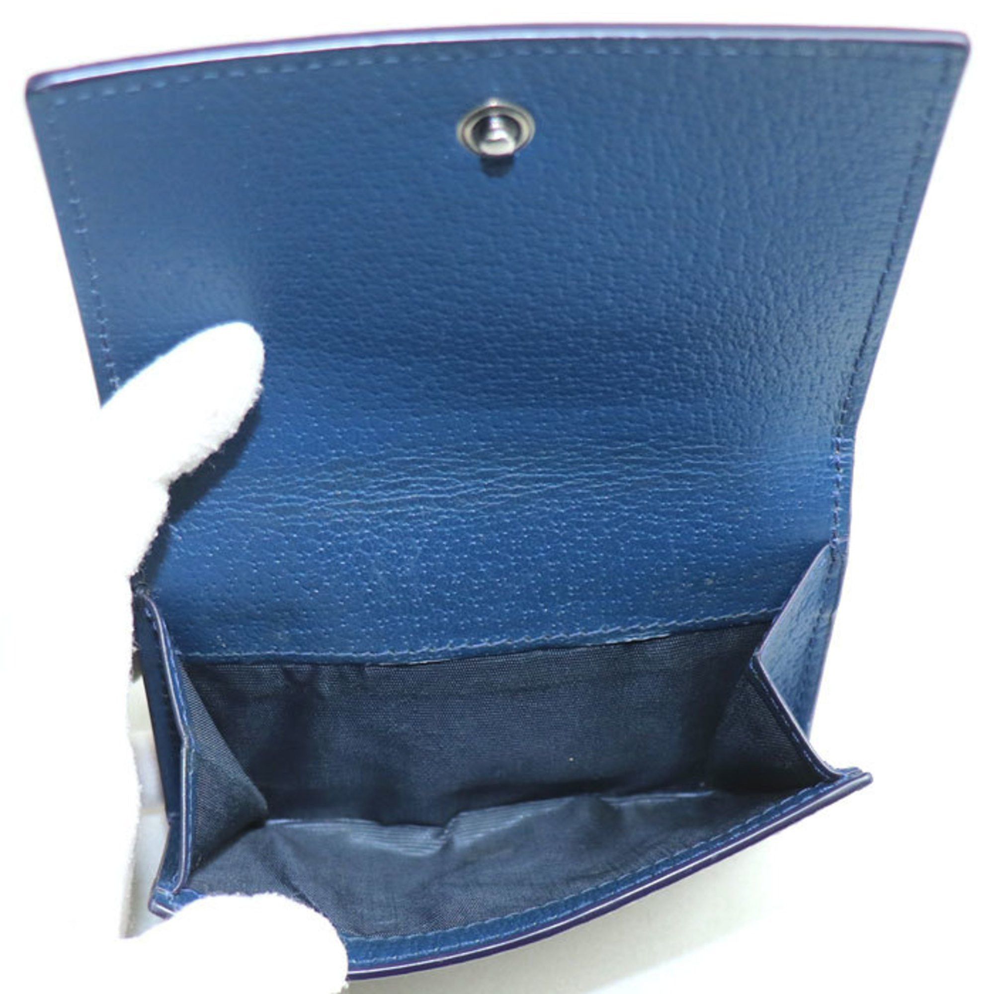 Gucci Gucci GG Tri-fold Wallet with Details, Beige/Blue, 769225, Unisex Size ONE SIZE - 5 Thumbnail