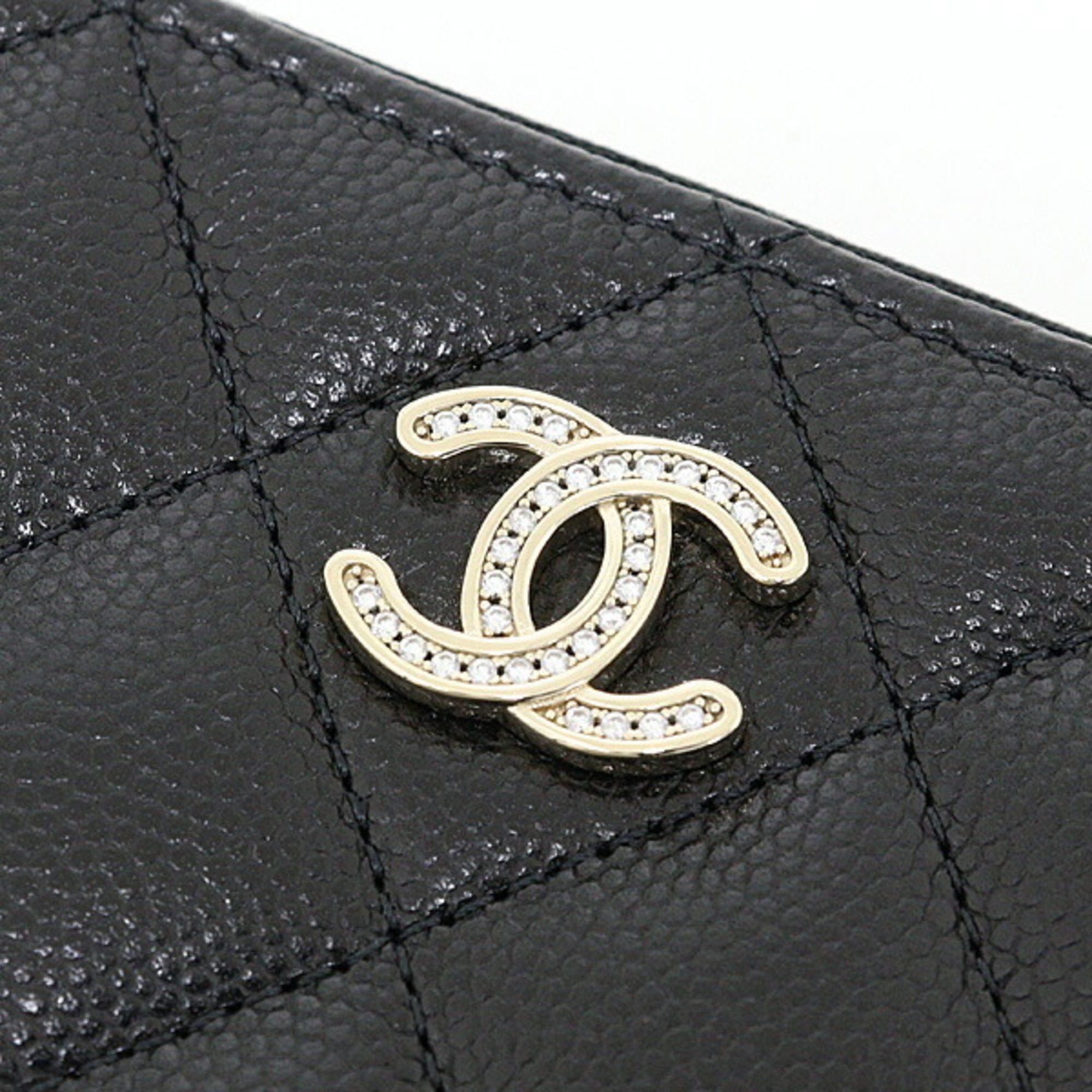Chanel Chanel Matelasse Coin Purse in Black Caviar Leather (AP4818) with Coco Mark and Card Case, Unused Size ONE SIZE - 4 Thumbnail