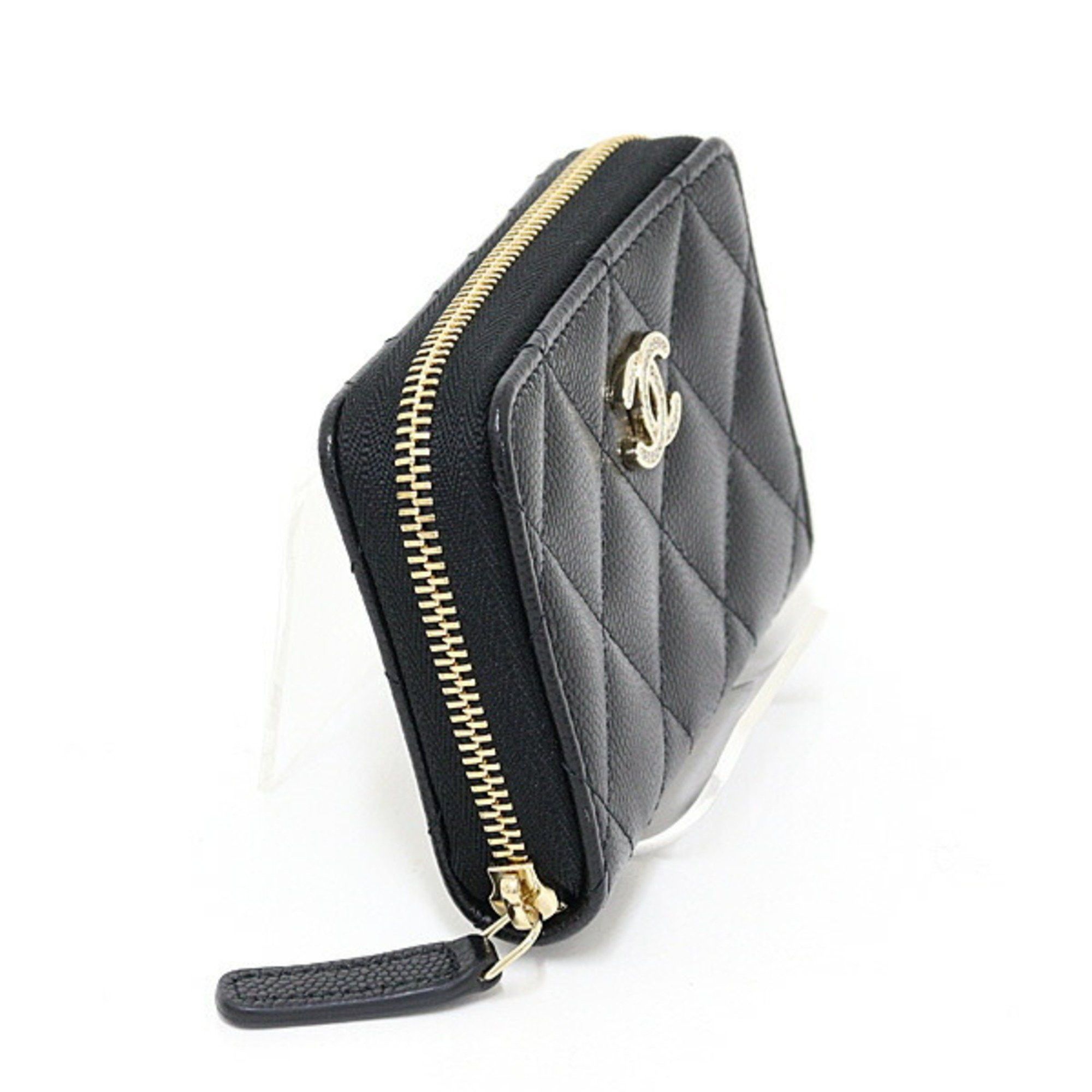 Chanel Chanel Matelasse Coin Purse in Black Caviar Leather (AP4818) with Coco Mark and Card Case, Unused Size ONE SIZE - 5 Thumbnail