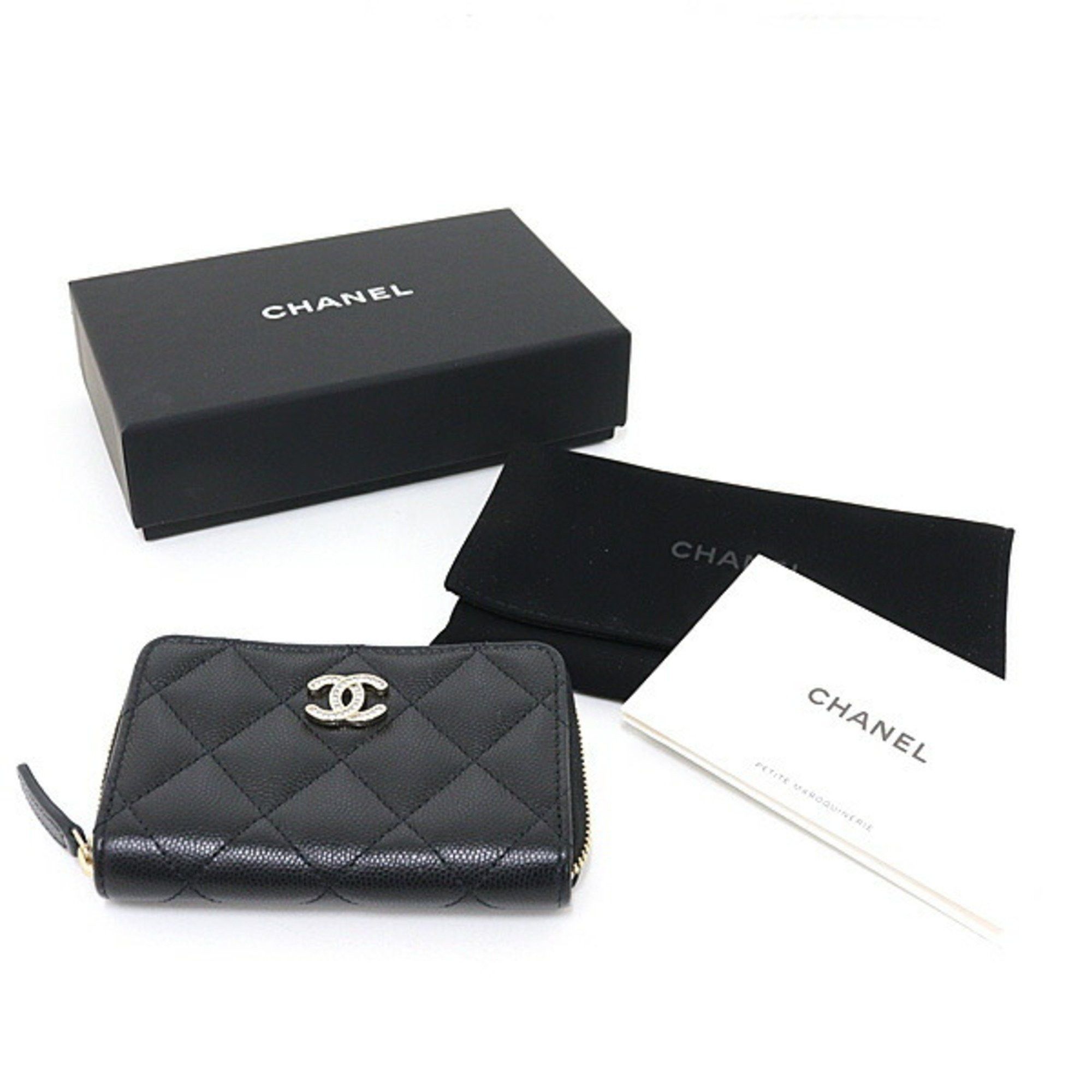 Chanel Chanel Matelasse Coin Purse in Black Caviar Leather (AP4818) with Coco Mark and Card Case, Unused Size ONE SIZE - 6 Thumbnail