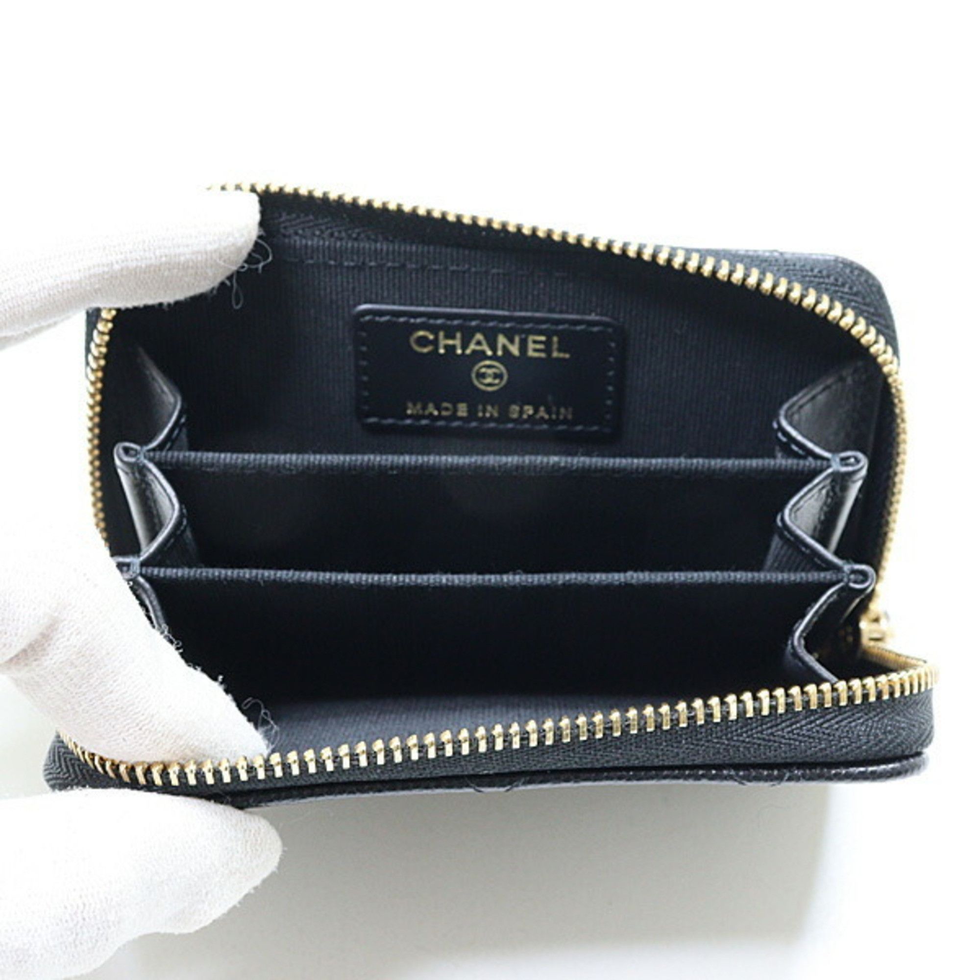Chanel Chanel Matelasse Coin Purse in Black Caviar Leather (AP4818) with Coco Mark and Card Case, Unused Size ONE SIZE - 3 Thumbnail