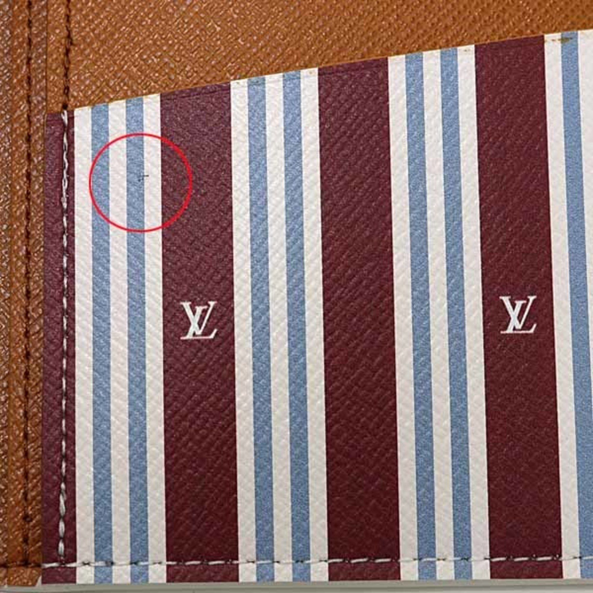 Louis Vuitton Portefeuille Brazza Bi-fold Long Wallet in Monogram Heritage Canvas, M15156, White, Unused