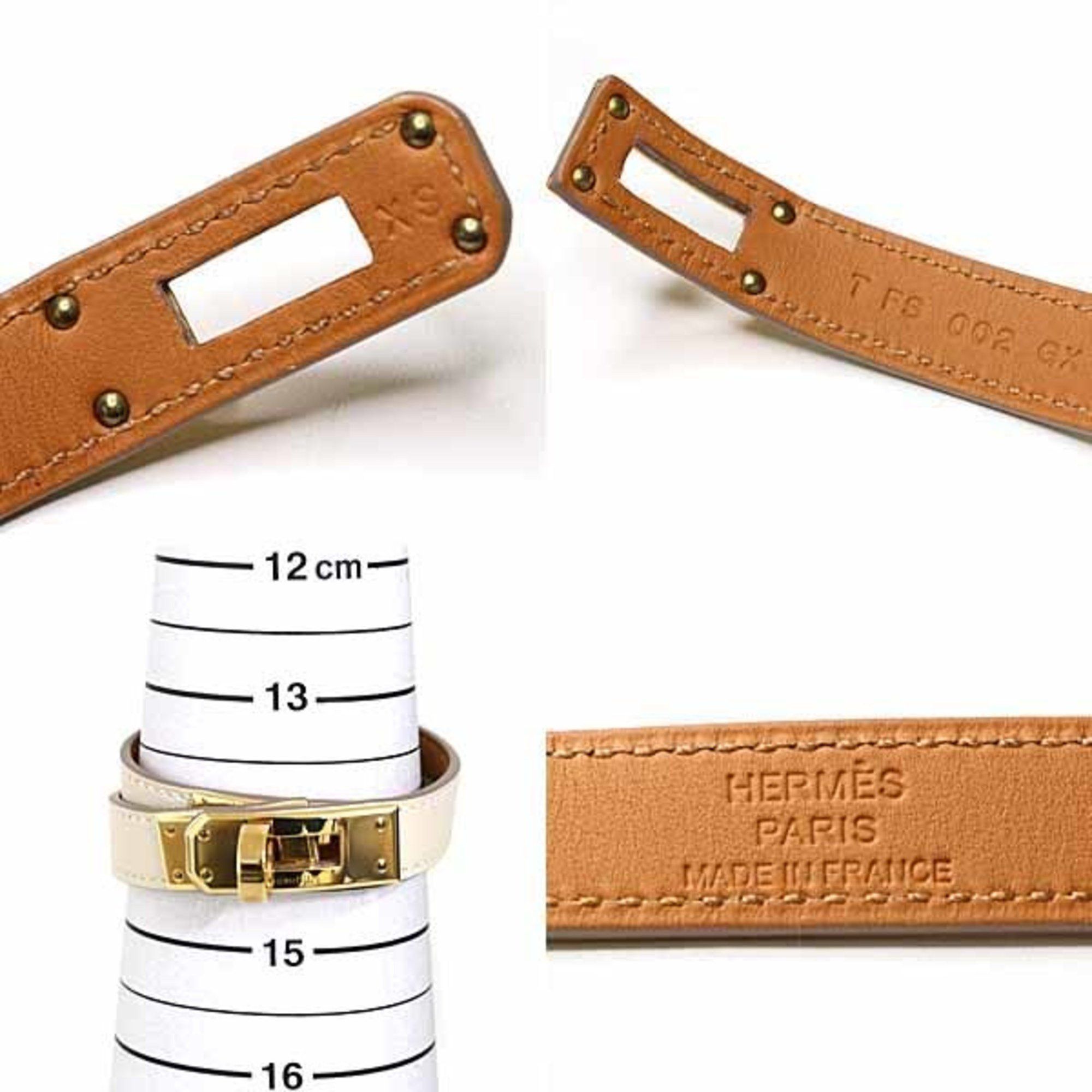 Hermes Hermes Hermès Kelly Double Tour Leather Bracelet in Swift with T Stamp (2015) Size ONE SIZE - 6 Thumbnail