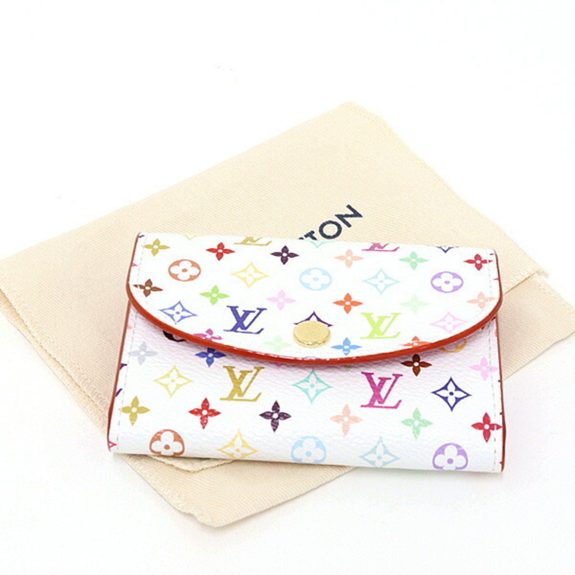 Louis Vuitton Louis Vuitton LV×TM Porte Monnaie Rosalie M13399 Monogram Multicolore Mini Wallet by Takashi Murakami Size ONE SIZE - 6 Thumbnail