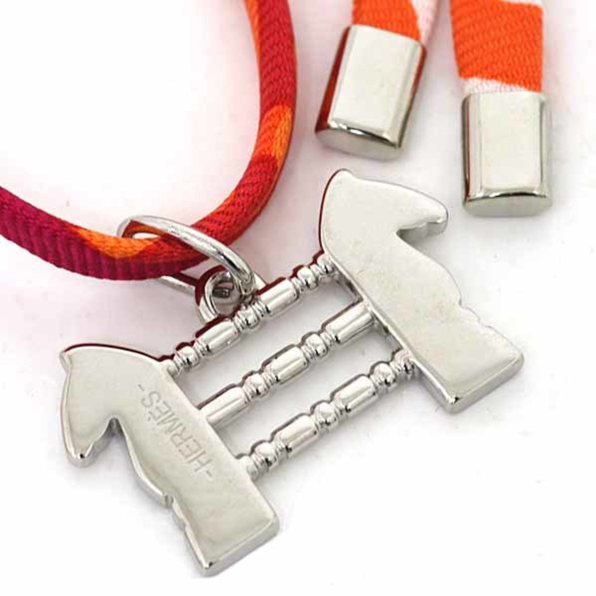 Hermes Hermes Hermès Saul Silk Bracelet Choker Charm, 2017, Paris Flagship Store Exclusive, Not Available in Japan, Orange Size ONE SIZE - 5 Thumbnail