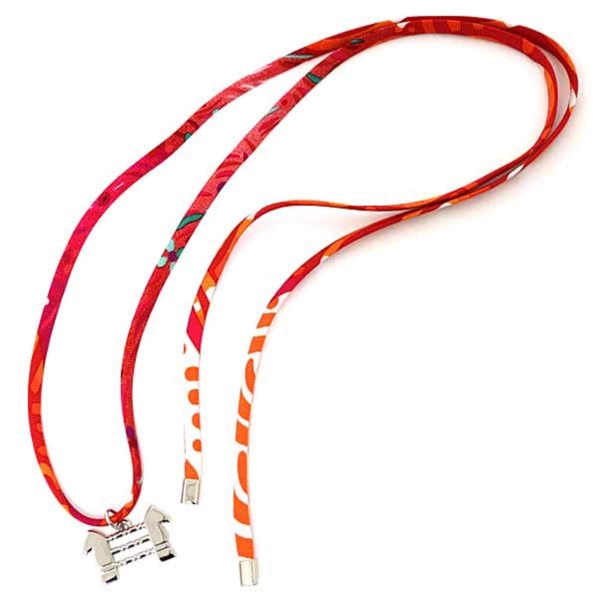 Hermes Hermes Hermès Saul Silk Bracelet Choker Charm, 2017, Paris Flagship Store Exclusive, Not Available in Japan, Orange Size ONE SIZE - 3 Thumbnail