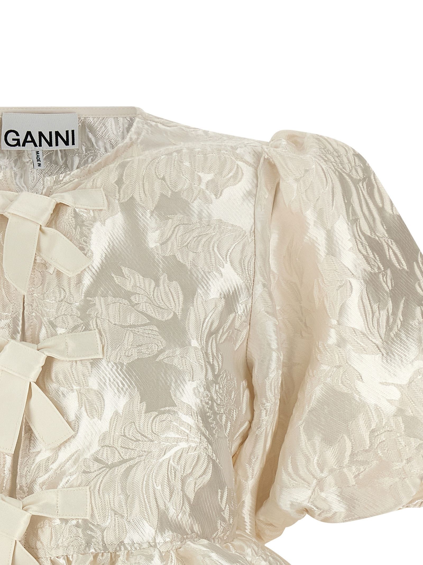 Ganni 'Satin Peplum' Blouse Size XS / US 0-2 / IT 36-38 - 3 Thumbnail