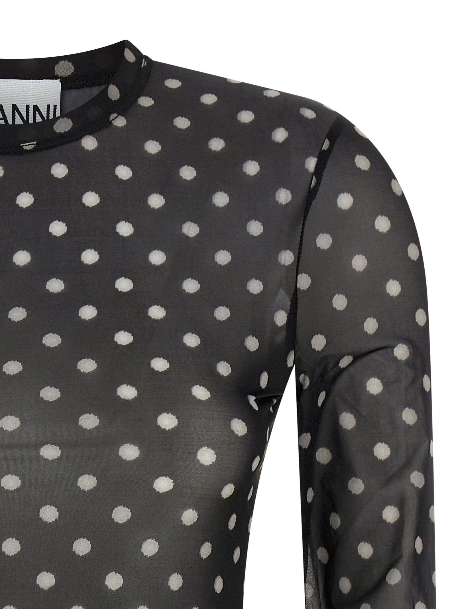 Ganni 'Printed Sheer' Sweater Size XS / US 0-2 / IT 36-38 - 3 Thumbnail