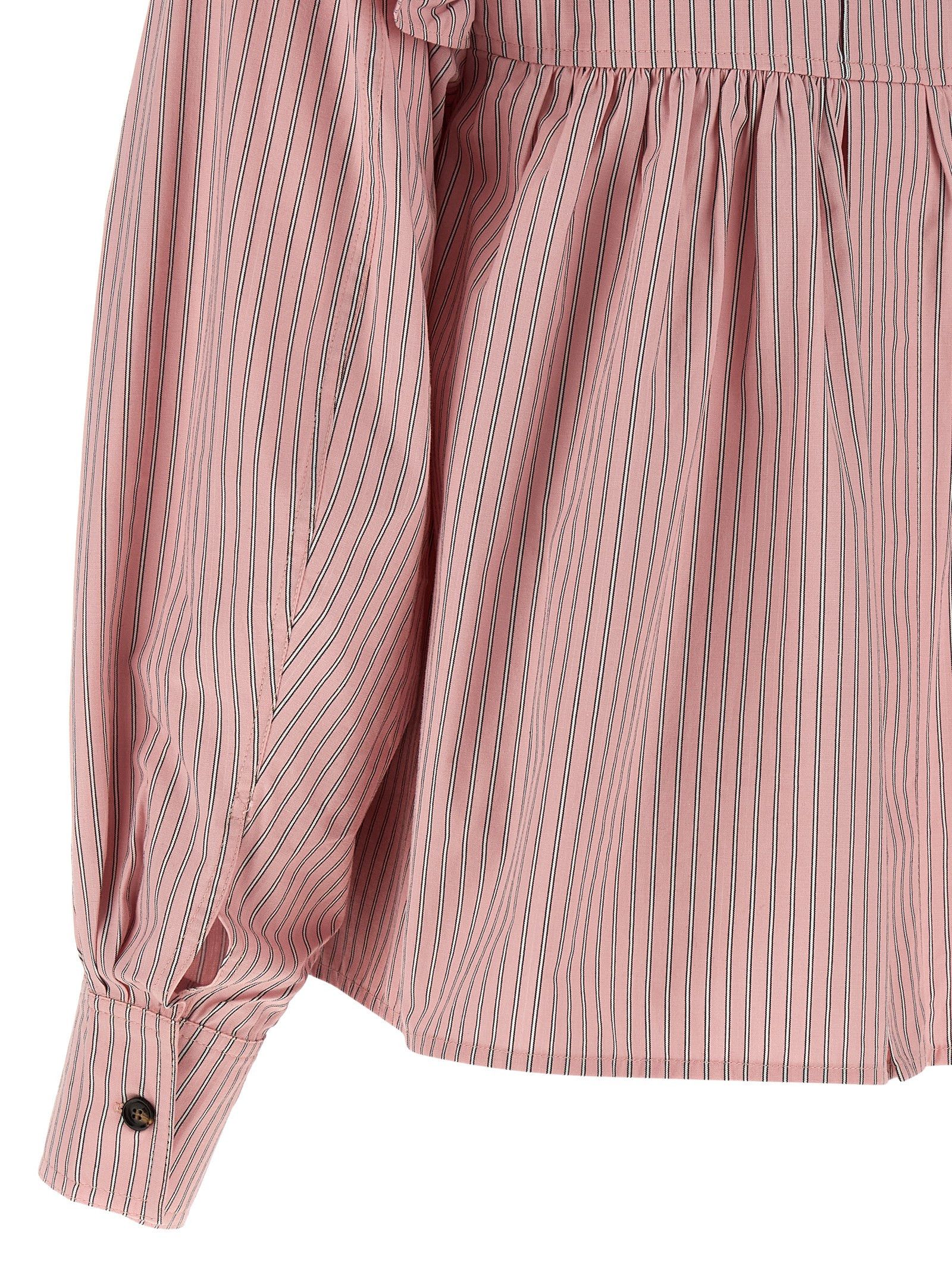 Ganni Striped Blouse Size XXS / US 00 / IT 34 - 4 Thumbnail