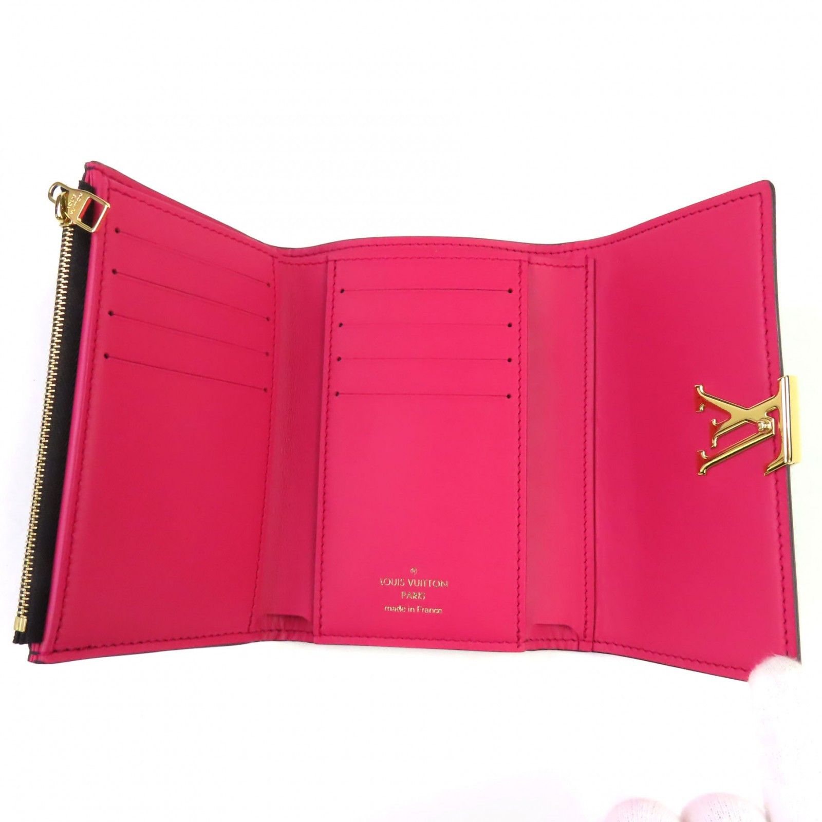Louis Vuitton Louis Vuitton Louis Vuitton Portefeuille Compact Taurillon Clemence Bifold Wallet Leather Short Wallet DUTY FREE for USA Size ONE SIZE - 6 Thumbnail