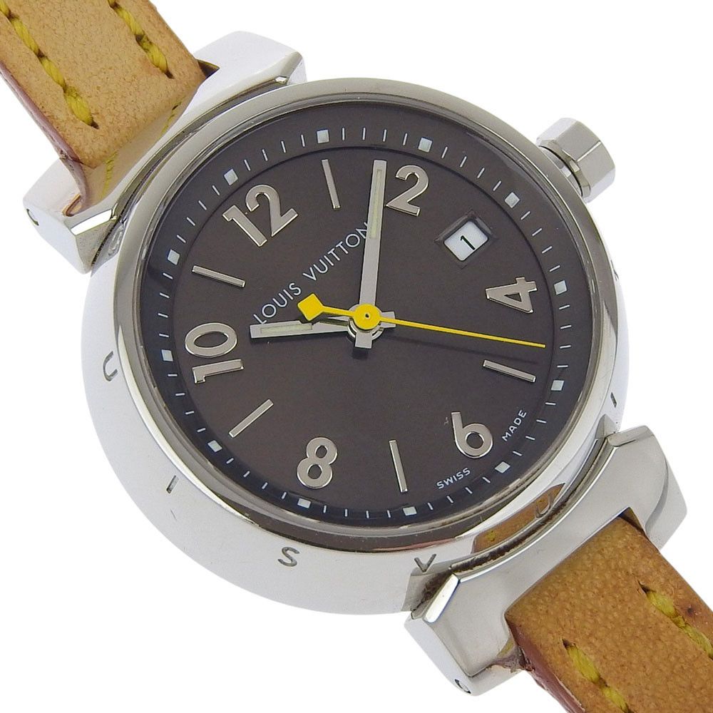 Louis Vuitton Louis Vuitton Louis Vuitton Tambour Stainless Steel Watch Metal Quartz Q1211 DUTY FREE for USA Size ONE SIZE - 3 Thumbnail