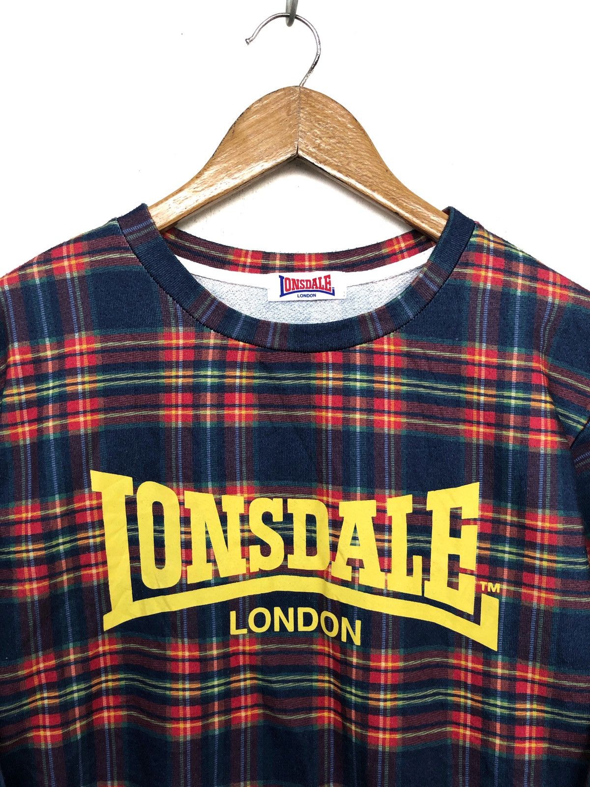 Lonsdale Lonsdale England Beautiful Checked Plaid Sweat Jumper Size US S / EU 44-46 / 1 - 1 Thumbnail